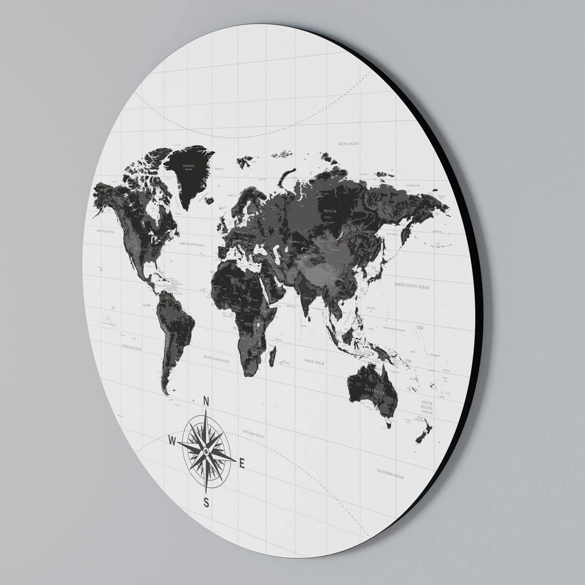 GLOBAL SHADOWS Arte de pared redondo