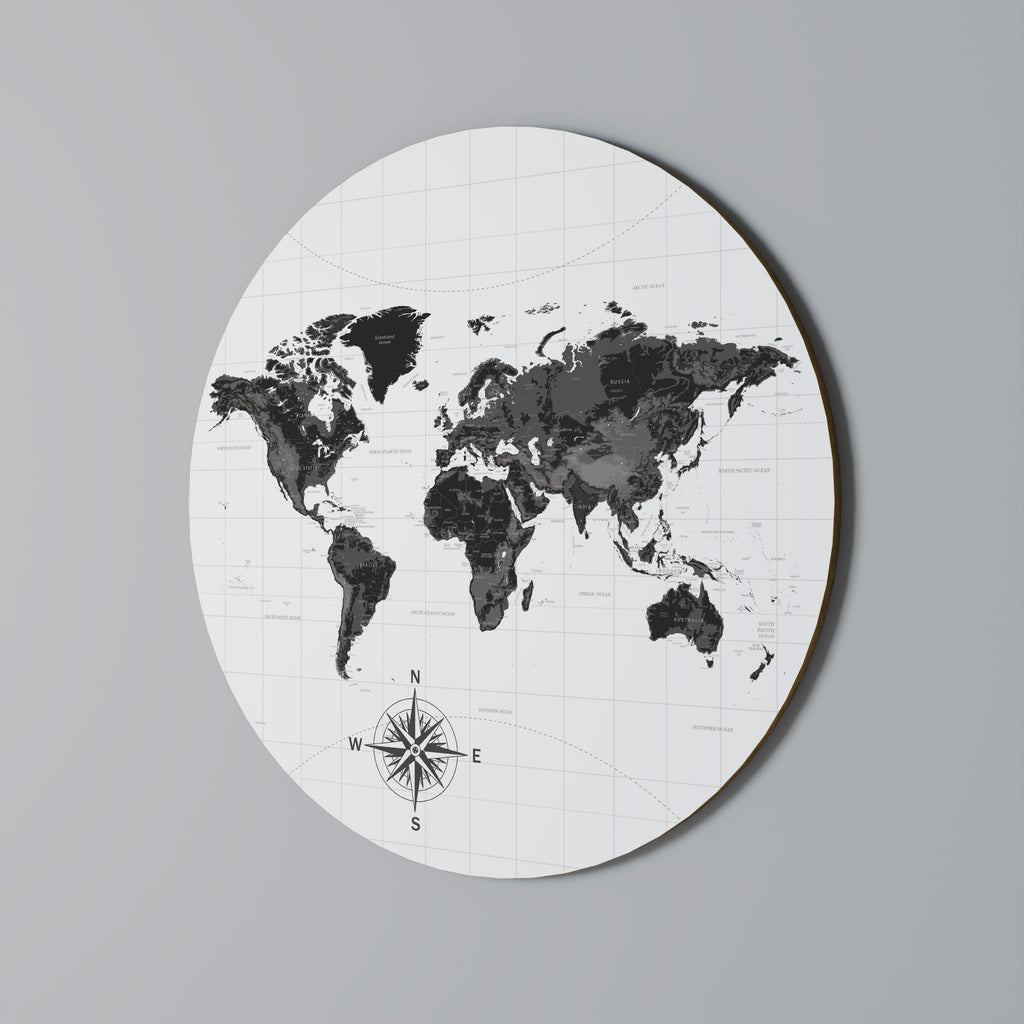GLOBAL SHADOWS Round Wall Art