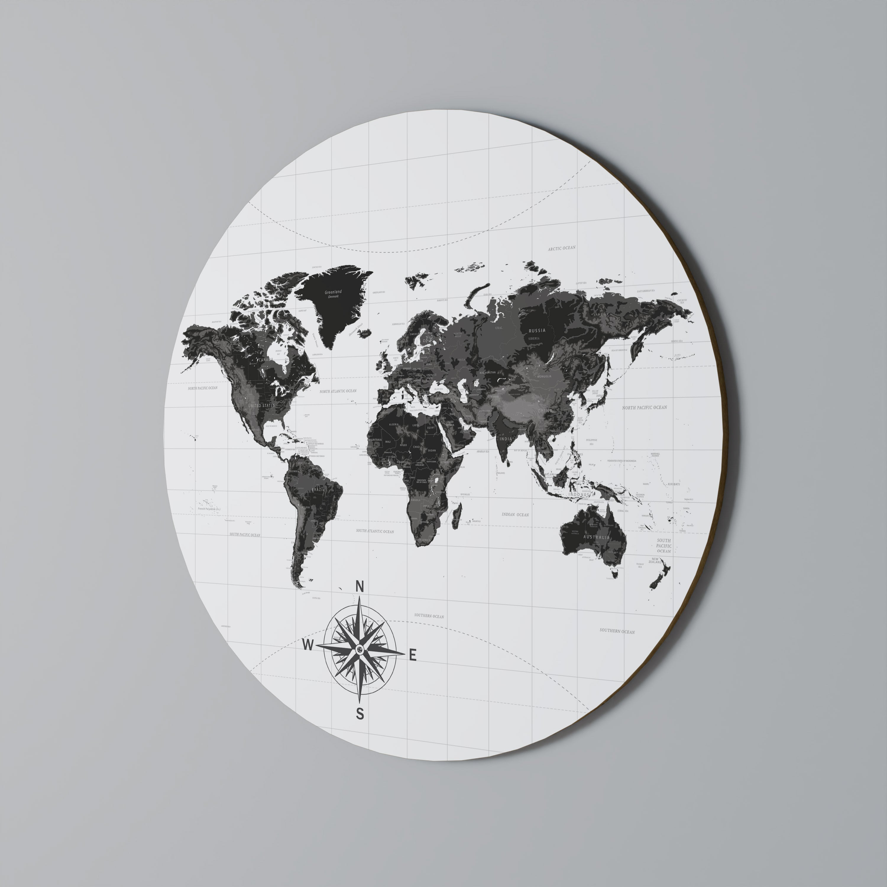 GLOBAL SHADOWS Round Wall Art