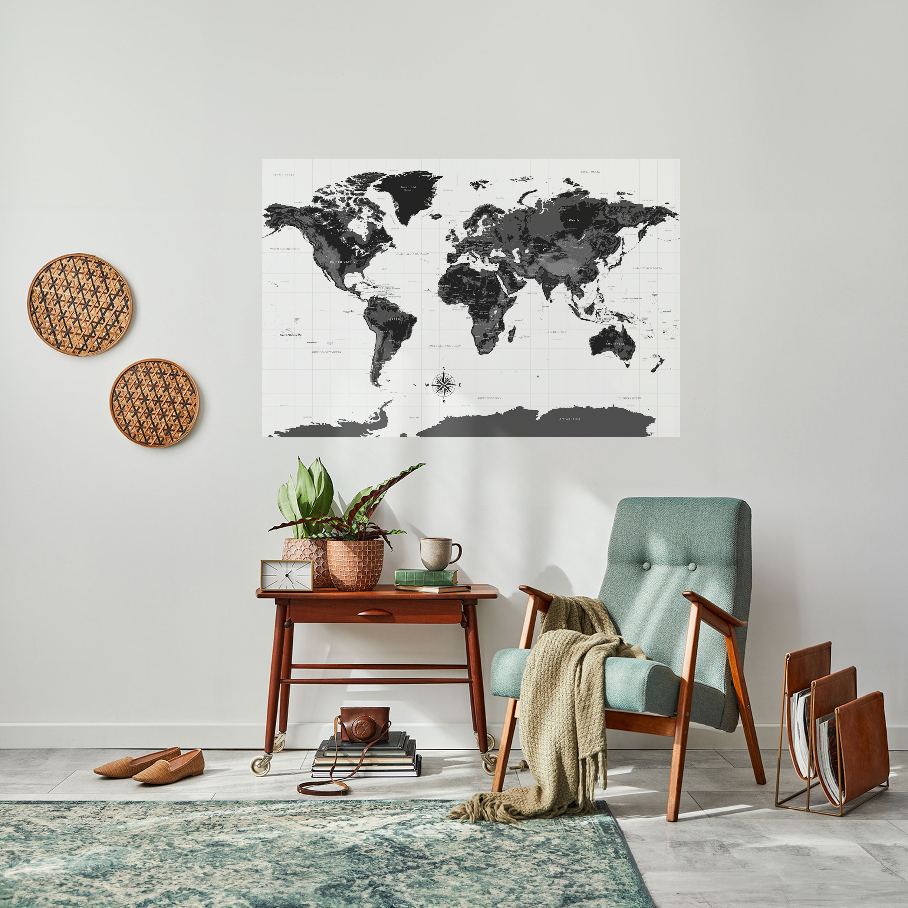 Póster horizontal autoadhesivo GLOBAL SHADOWS