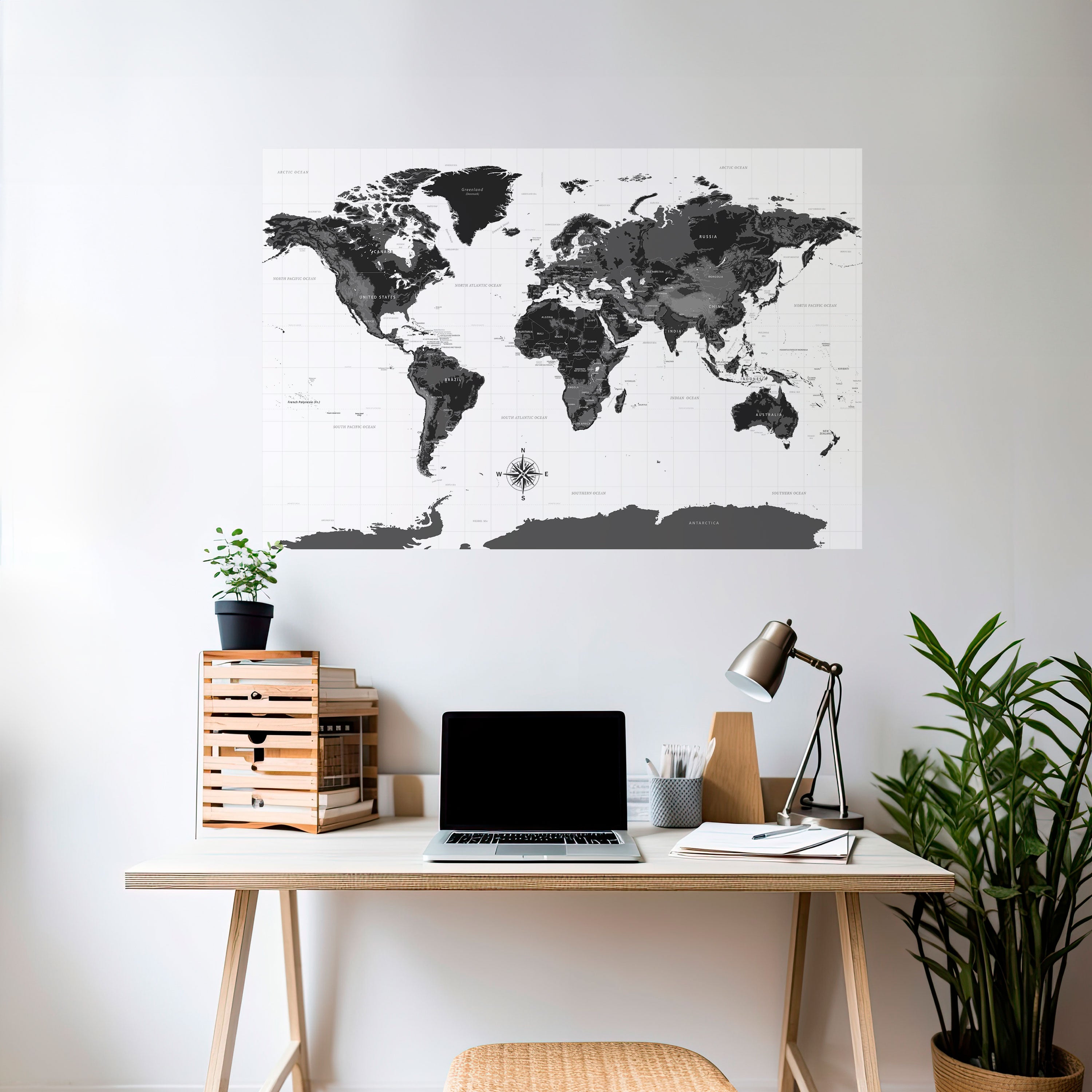 Póster horizontal autoadhesivo GLOBAL SHADOWS