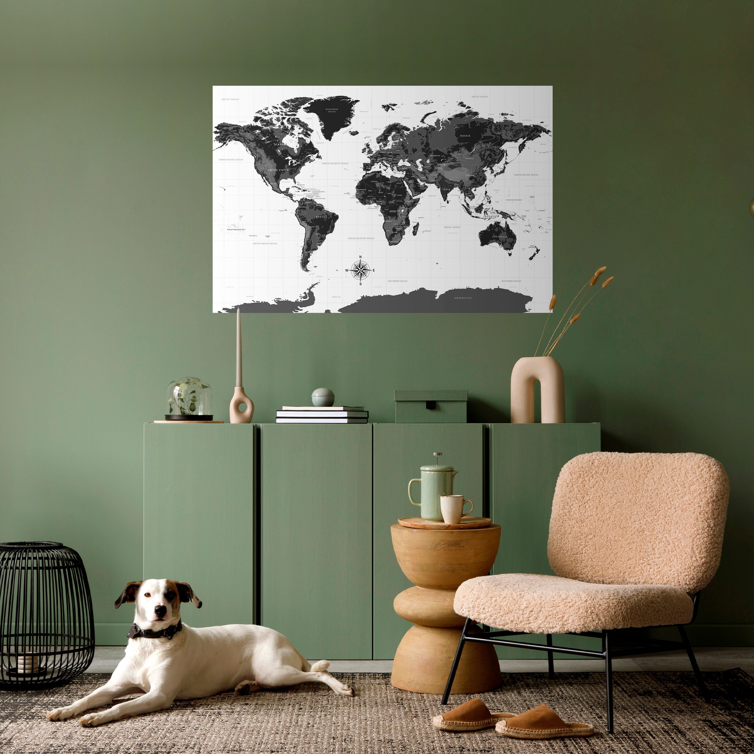 Póster horizontal autoadhesivo GLOBAL SHADOWS