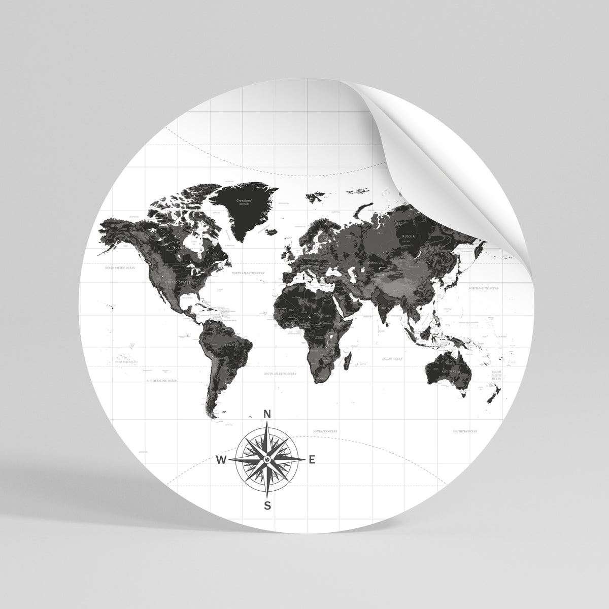 GLOBAL SHADOWS Vinilo adhesivo redondo