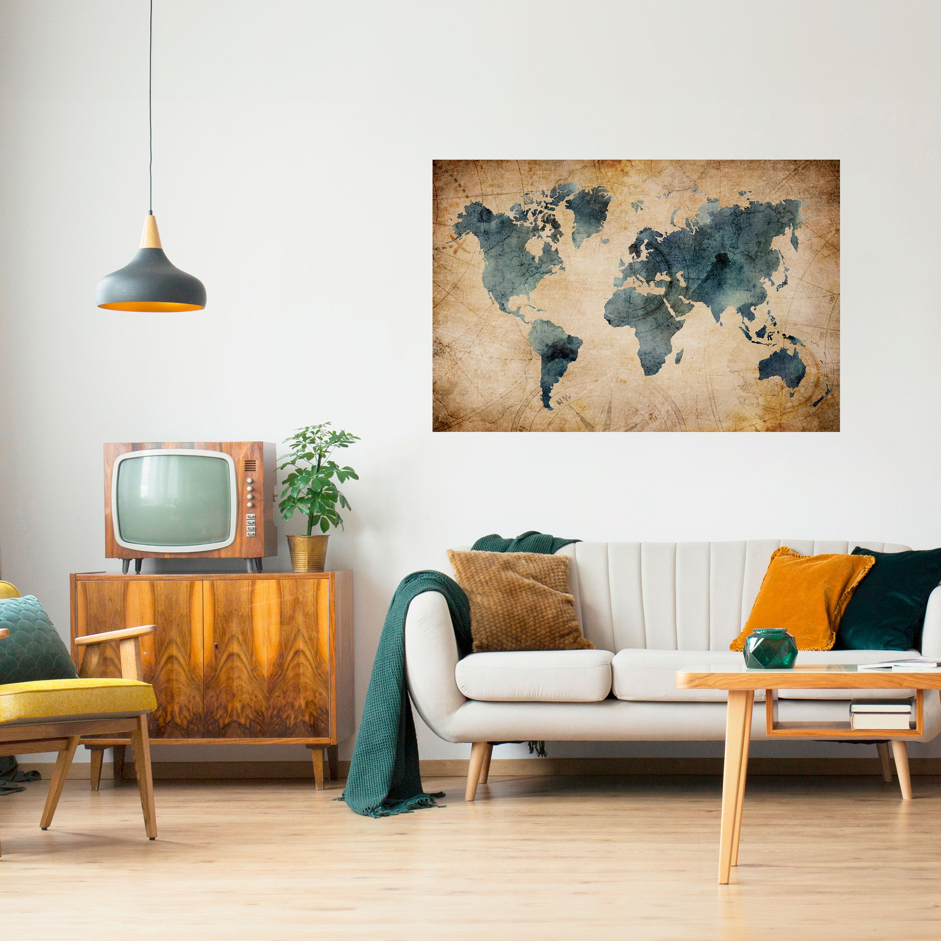 Póster horizontal autoadhesivo "VINTAGE WORLDVIEW"