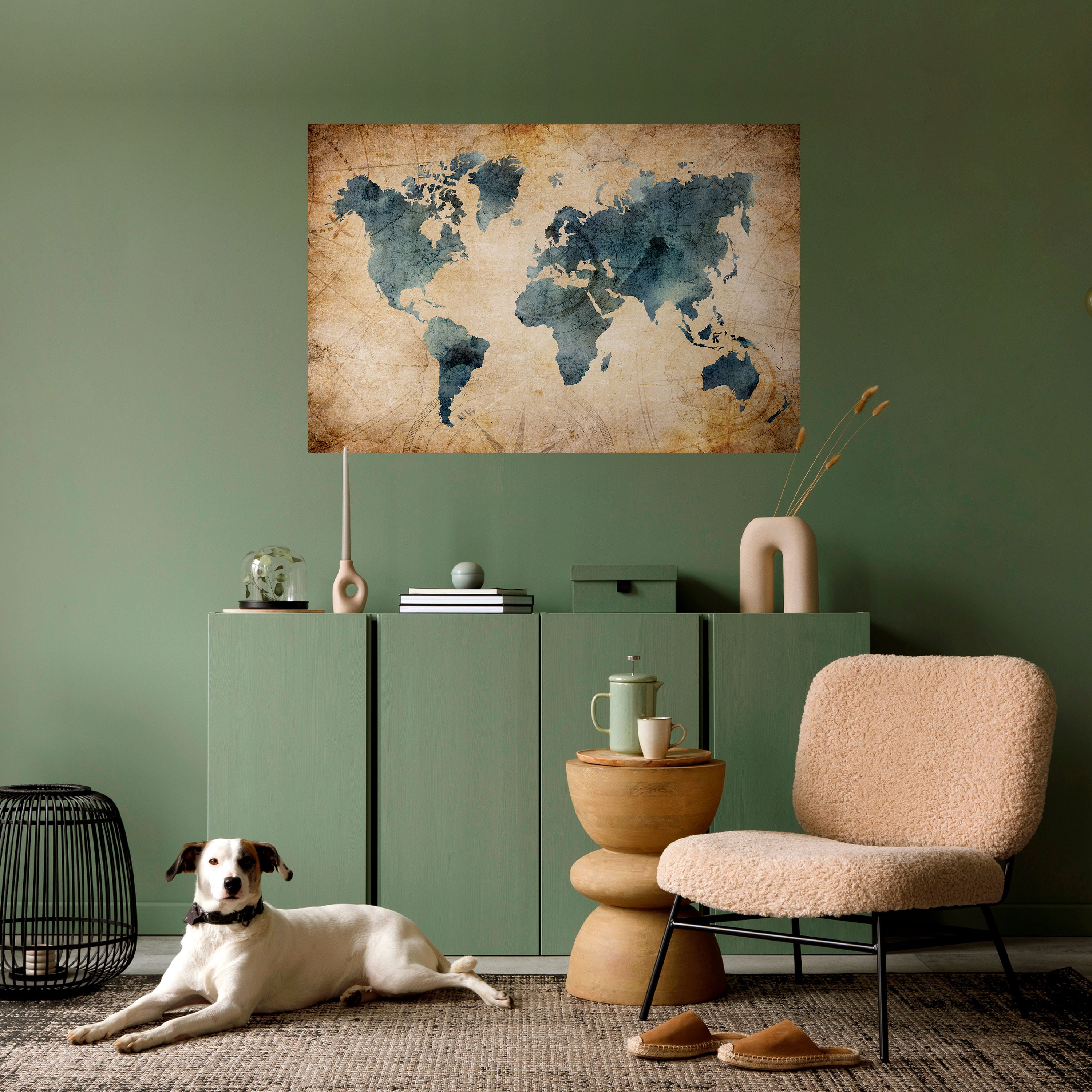 Póster horizontal autoadhesivo "VINTAGE WORLDVIEW"