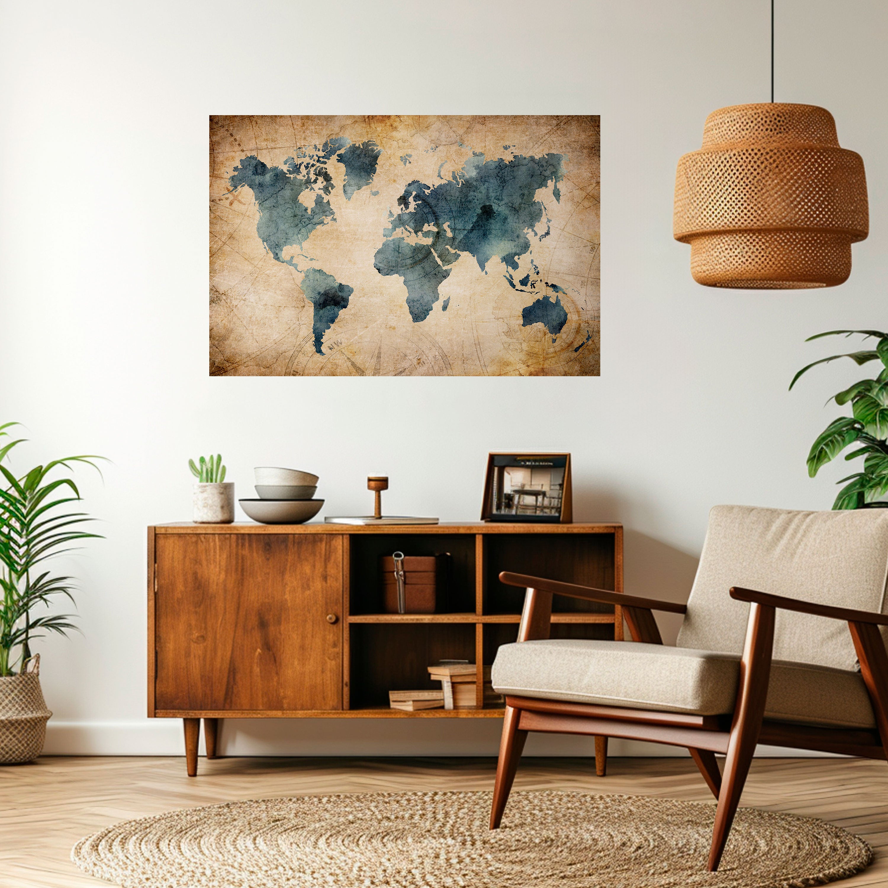 Póster horizontal autoadhesivo "VINTAGE WORLDVIEW"