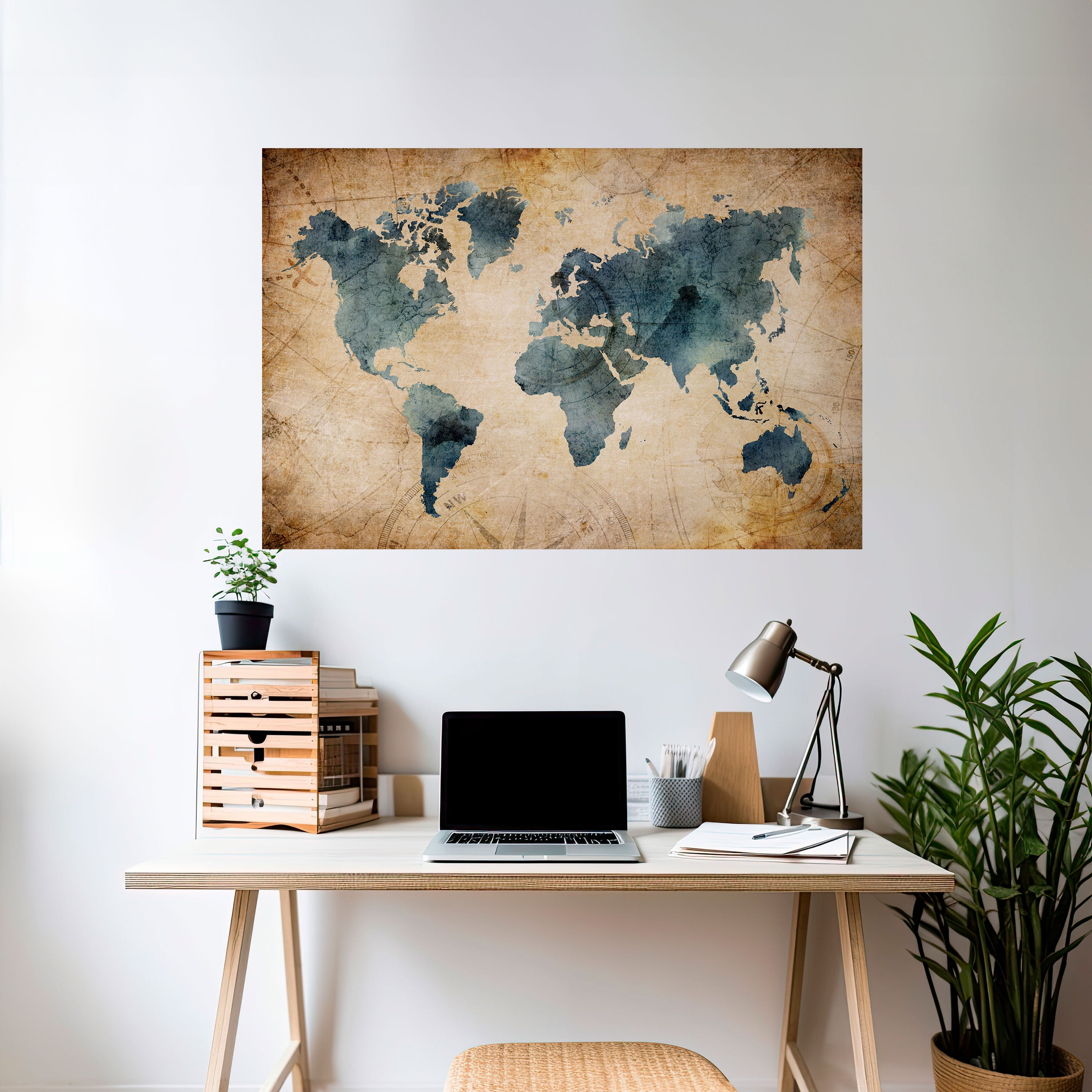 Póster horizontal autoadhesivo "VINTAGE WORLDVIEW"