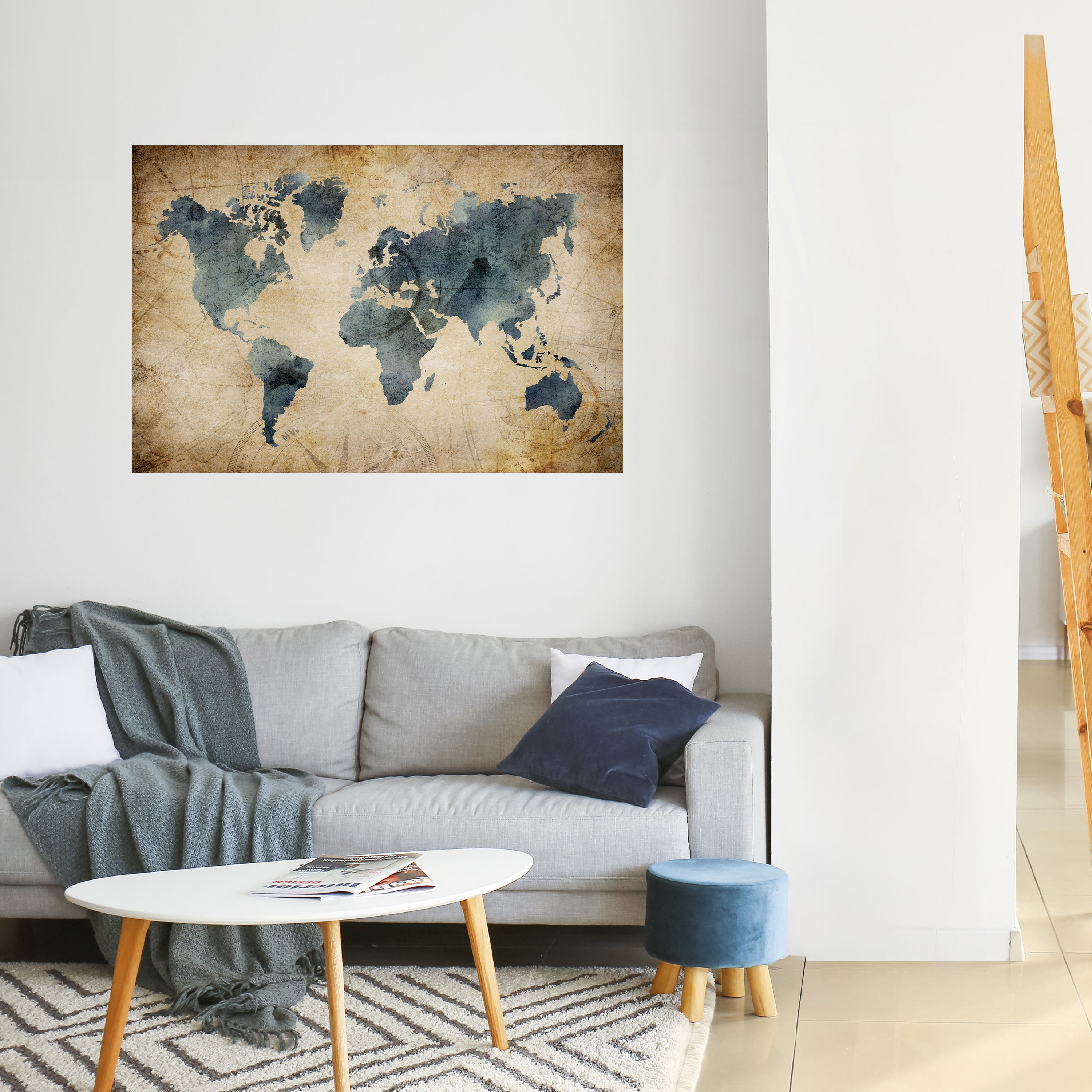 Póster horizontal autoadhesivo "VINTAGE WORLDVIEW"