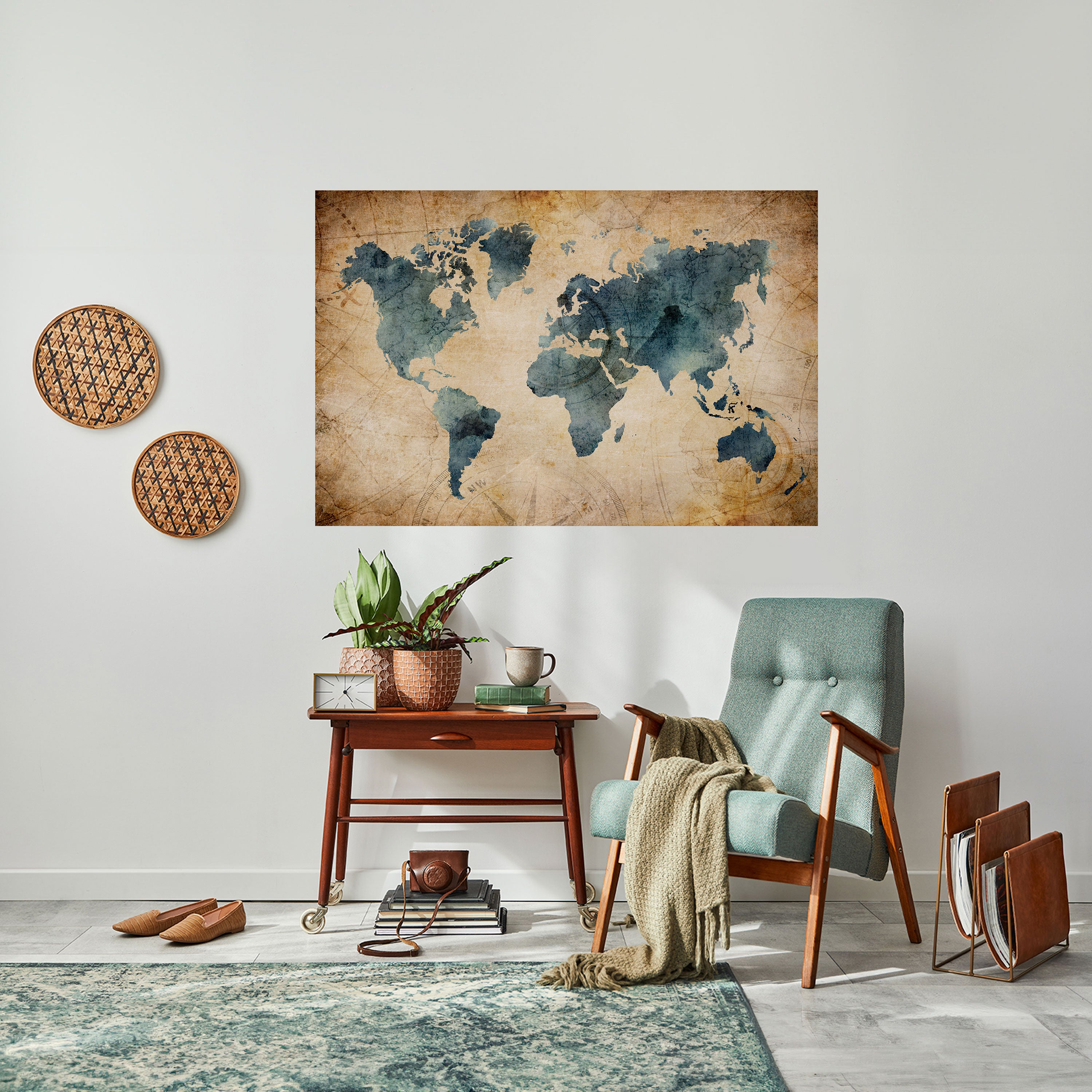 Póster horizontal autoadhesivo "VINTAGE WORLDVIEW"
