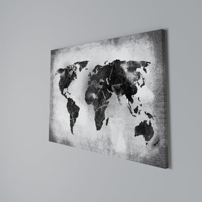 SHADOWED CONTINENTS Cuadro en lienzo horizontal