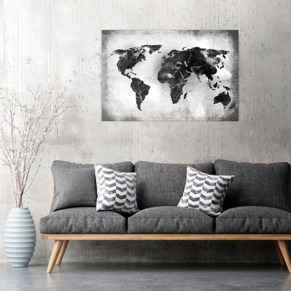 SHADOWED CONTINENTS Cuadro en lienzo horizontal