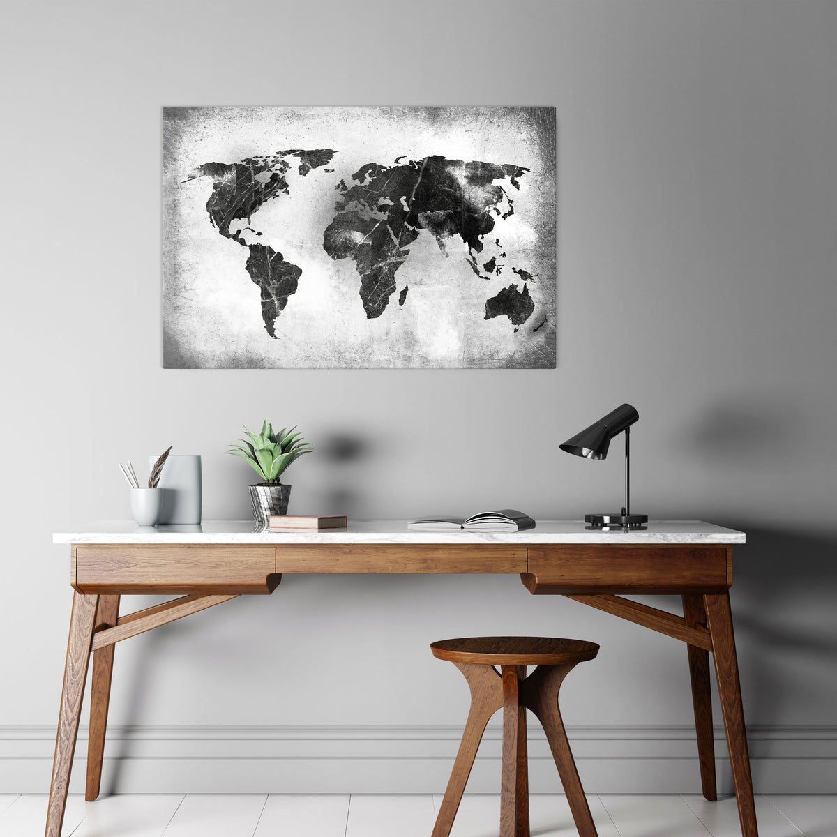 SHADOWED CONTINENTS Cuadro en lienzo horizontal