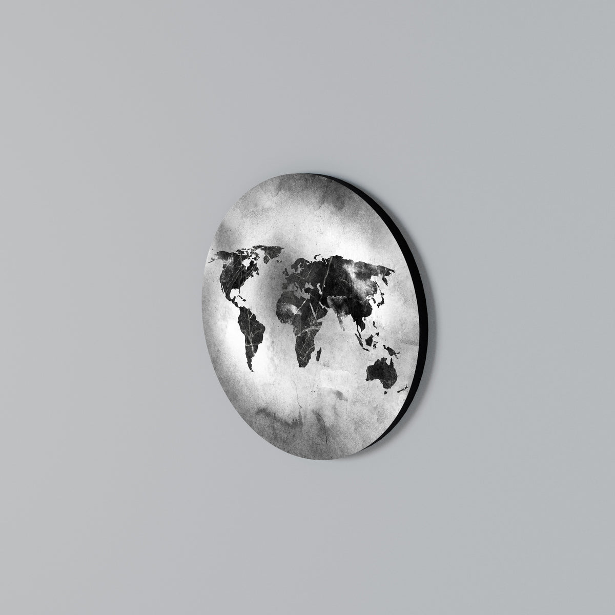 SHADOWED CONTINENTS Arte de pared redondo