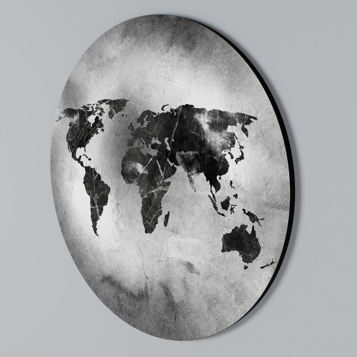 SHADOWED CONTINENTS Arte de pared redondo