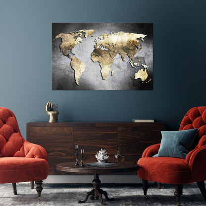 GOLDEN GLOBE TREASURE Cuadro en lienzo horizontal