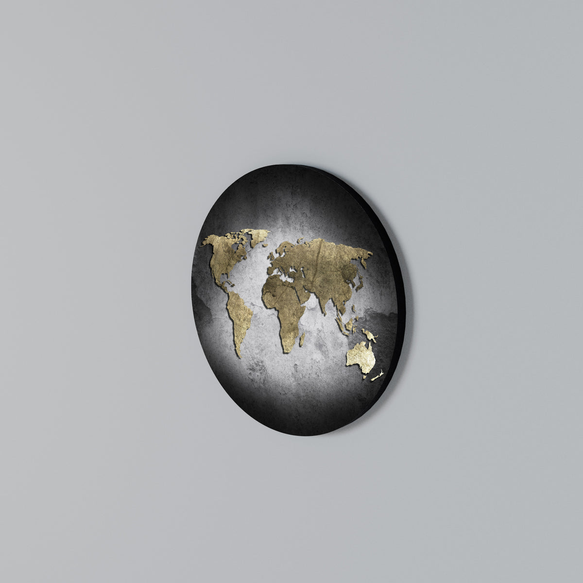GOLDEN GLOBE TREASURE Arte de pared redondo