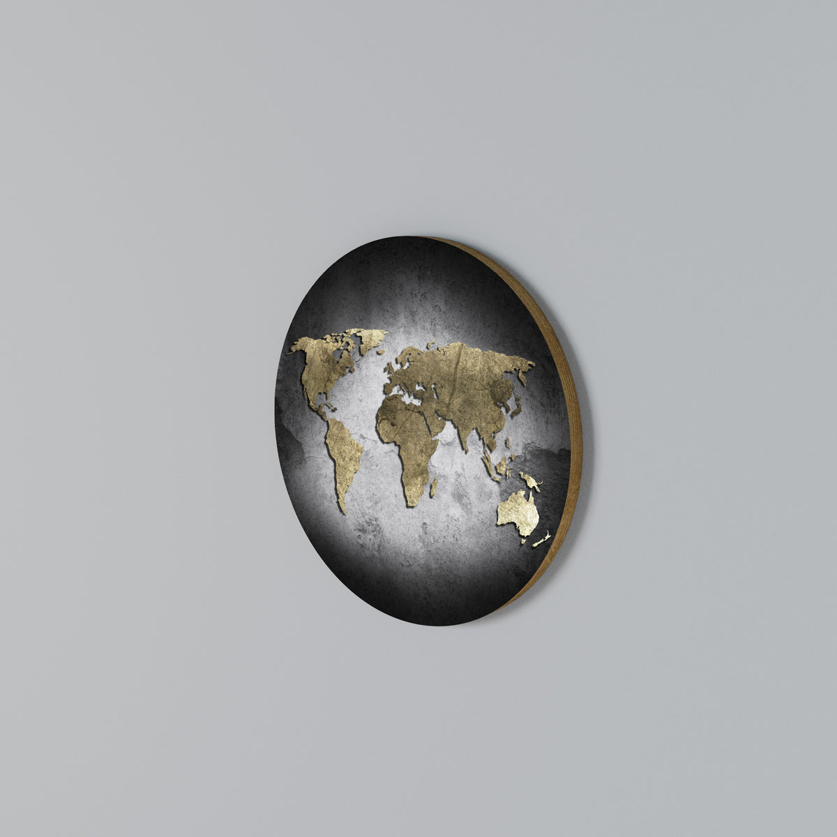 GOLDEN GLOBE TREASURE Arte de pared redondo