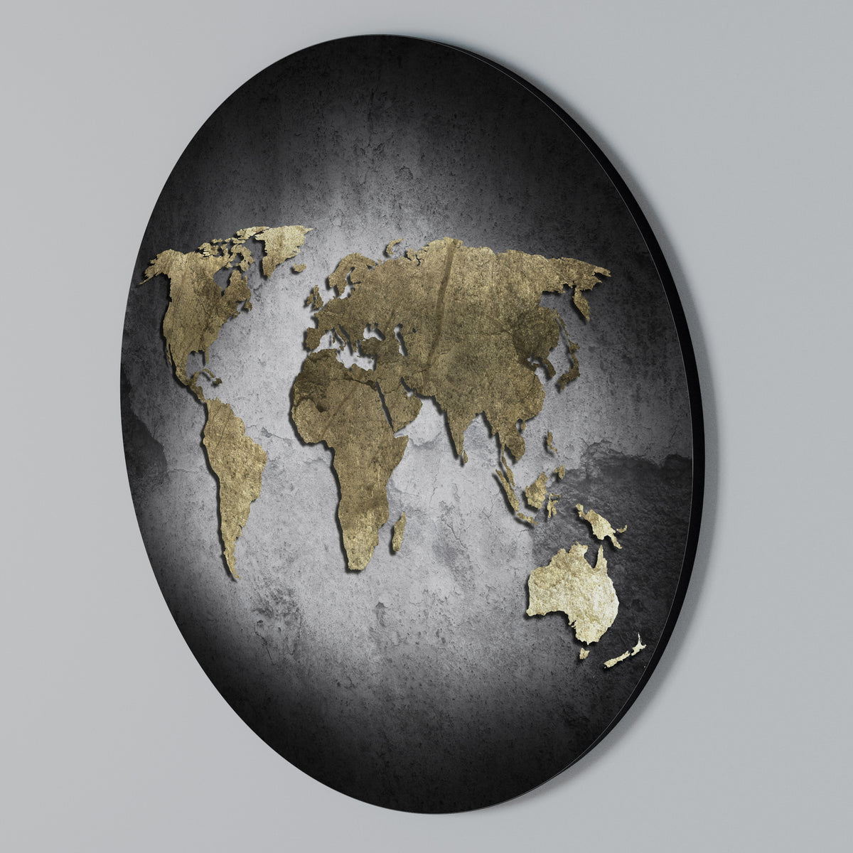 GOLDEN GLOBE TREASURE Arte de pared redondo