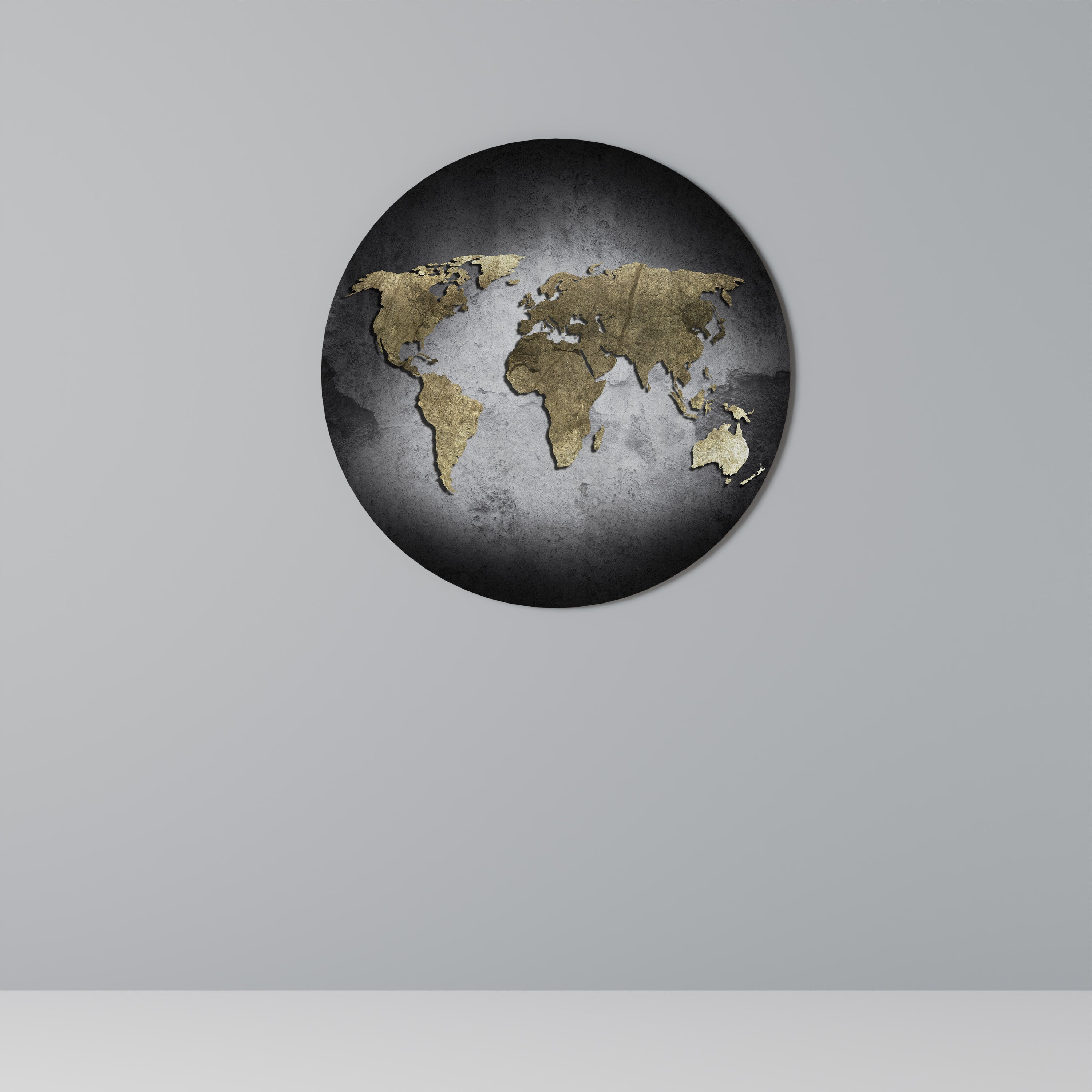 GOLDEN GLOBE TREASURE Round Wall Art