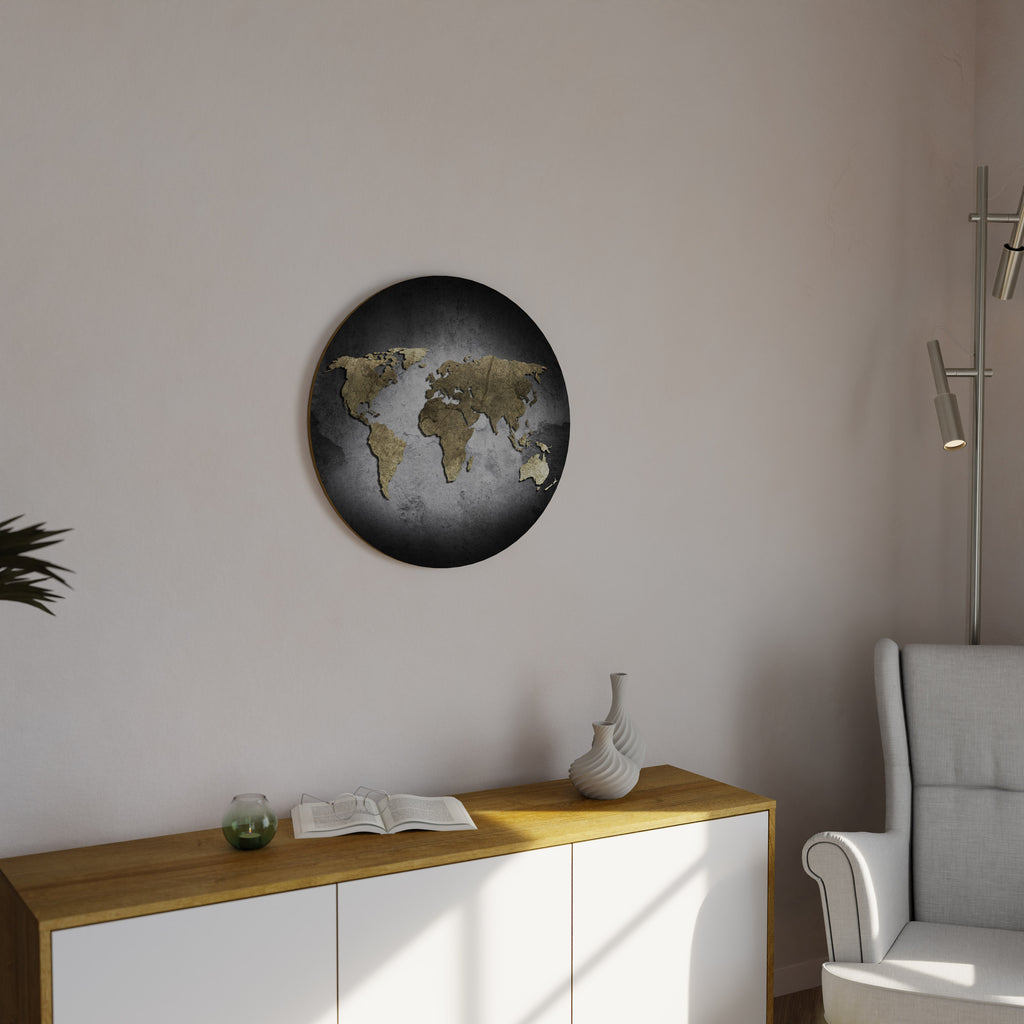 GOLDEN GLOBE TREASURE Round Wall Art