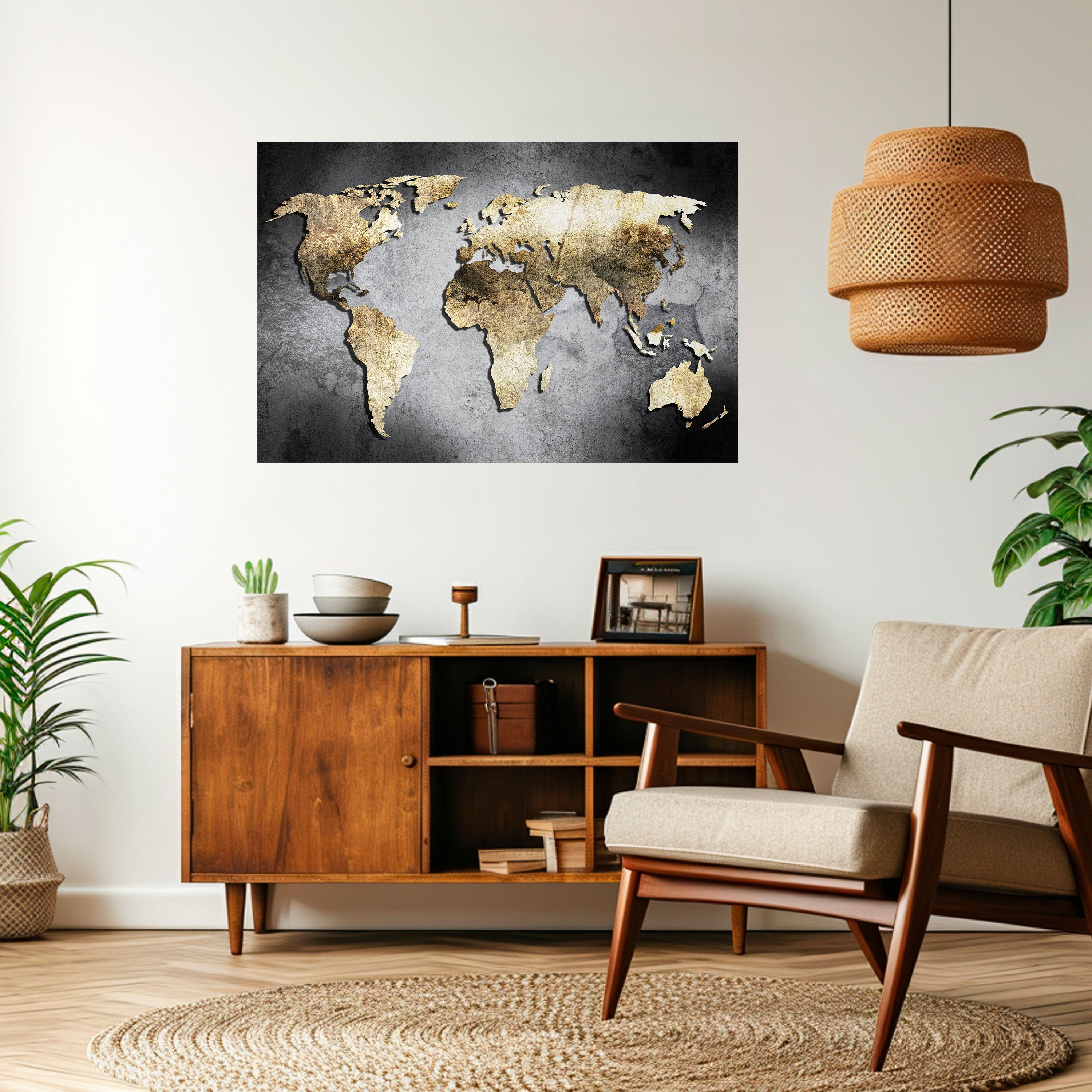 Póster horizontal autoadhesivo "TESORO DEL GLOBO DE ORO"