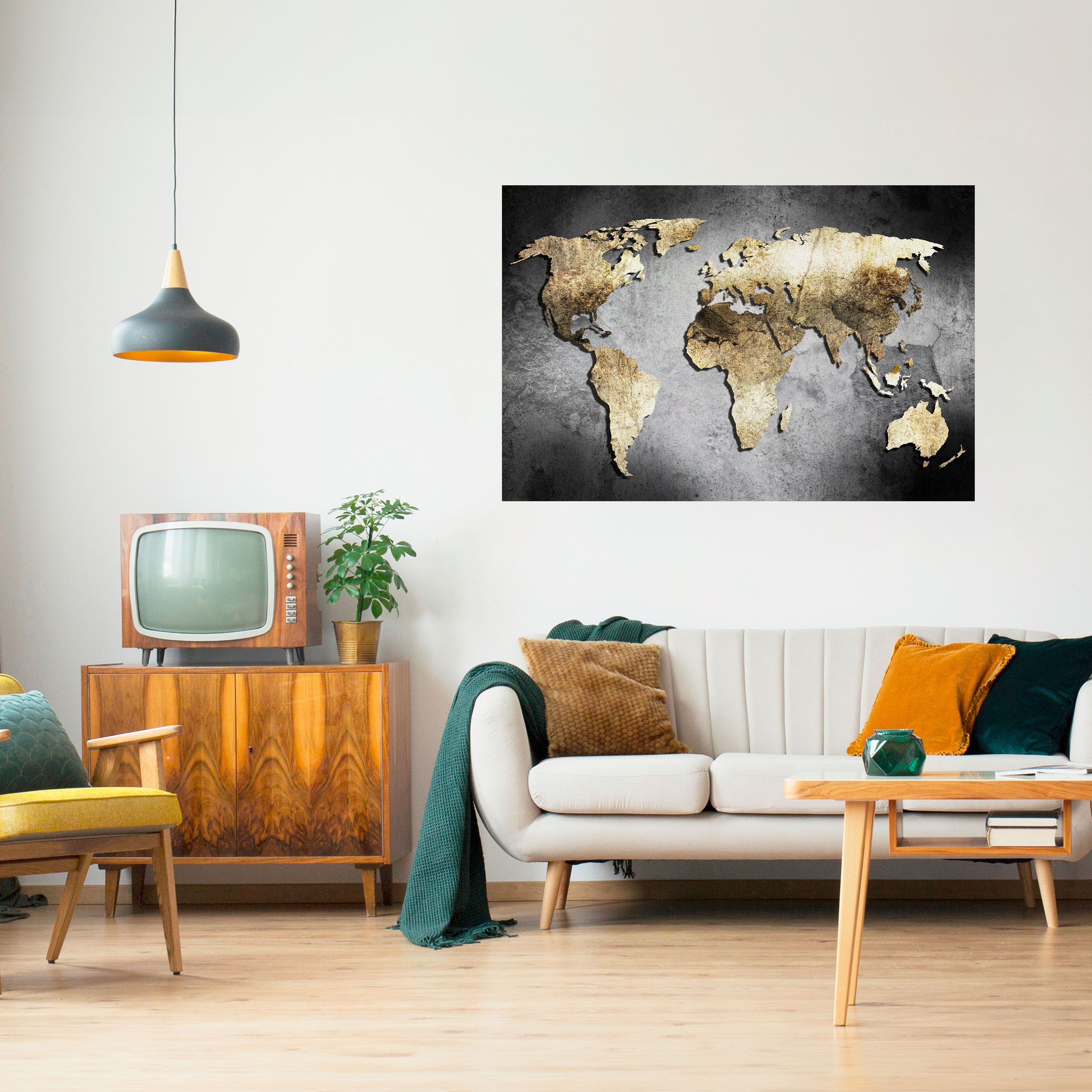 Póster horizontal autoadhesivo "TESORO DEL GLOBO DE ORO"