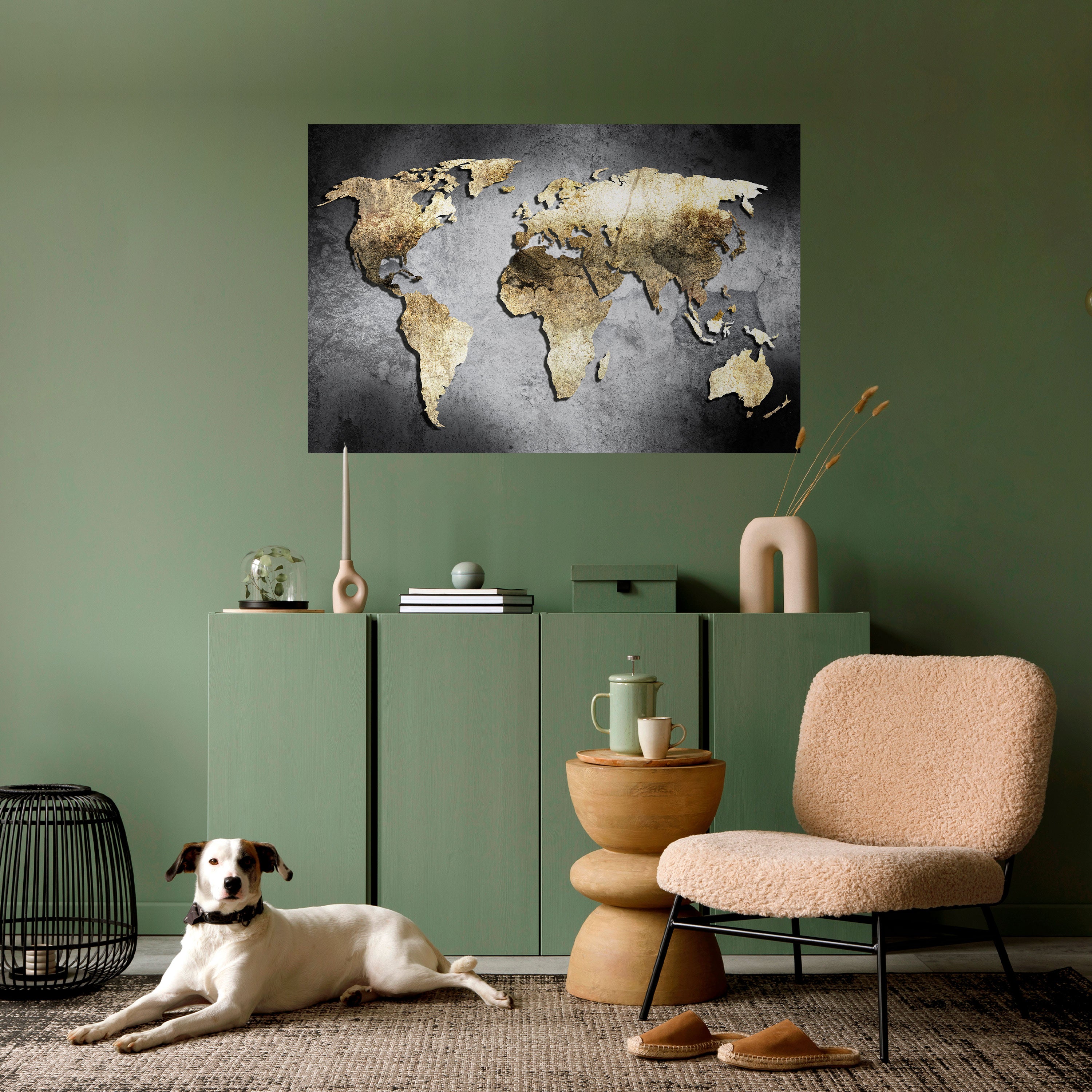 Póster horizontal autoadhesivo "TESORO DEL GLOBO DE ORO"