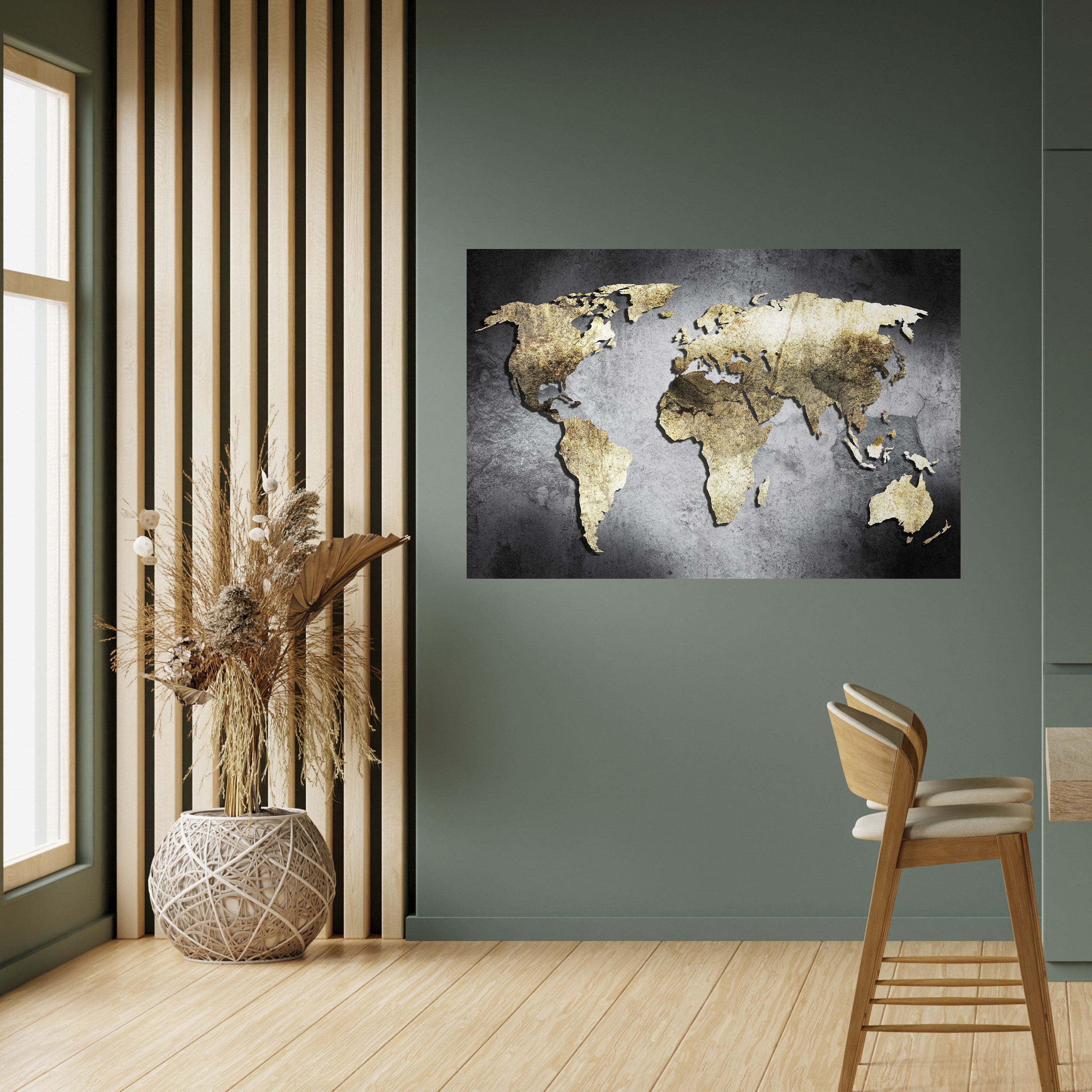 Póster horizontal autoadhesivo "TESORO DEL GLOBO DE ORO"