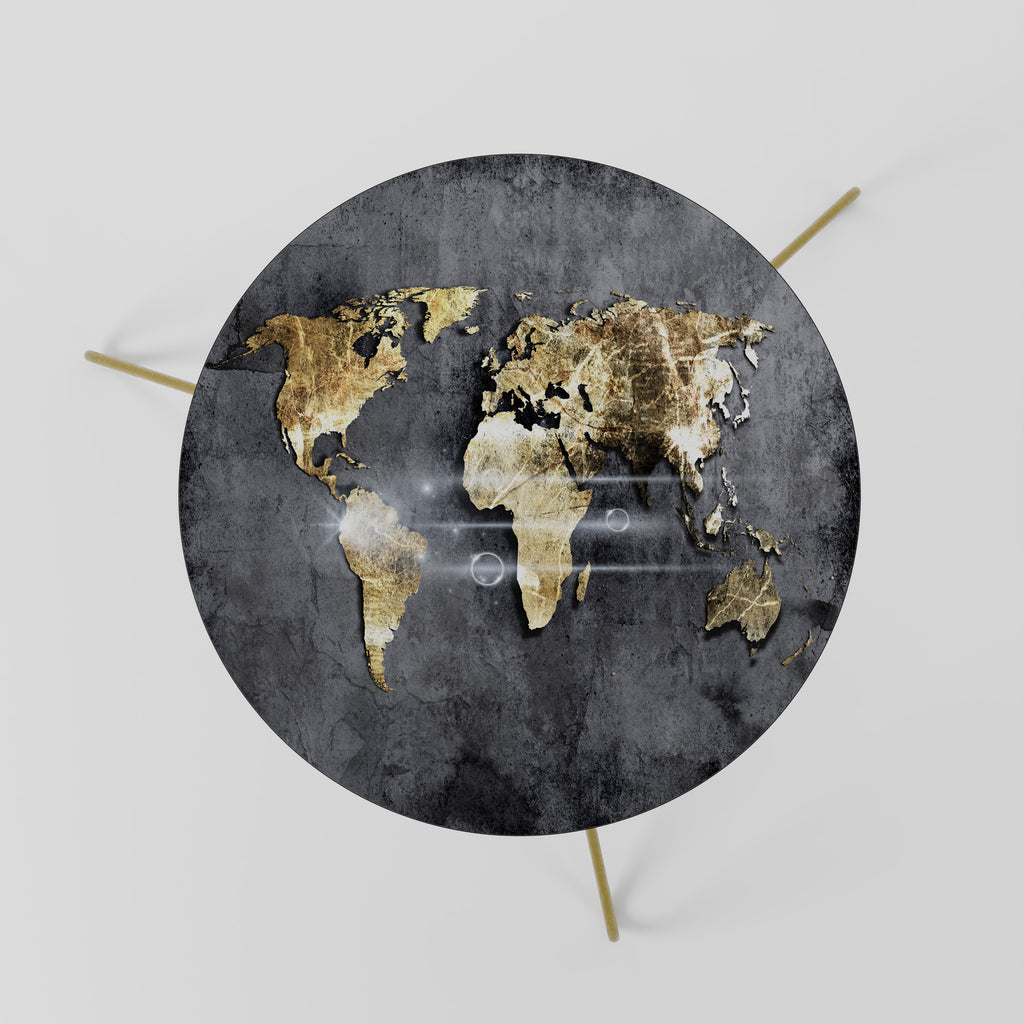 SHIMMERING EARTH MAP Coffee Table 60