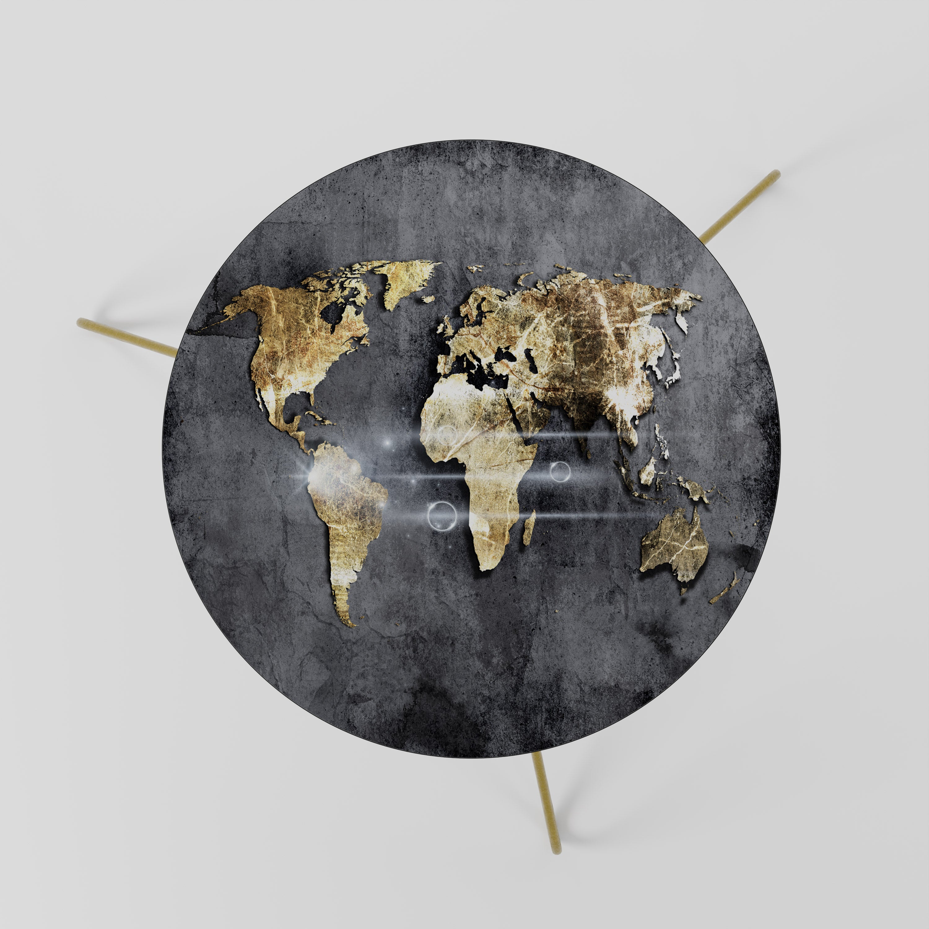 SHIMMERING EARTH MAP Coffee Table 60