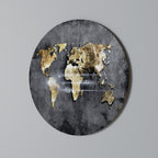 SHIMMERING EARTH MAP Decoración de Pared Redonda