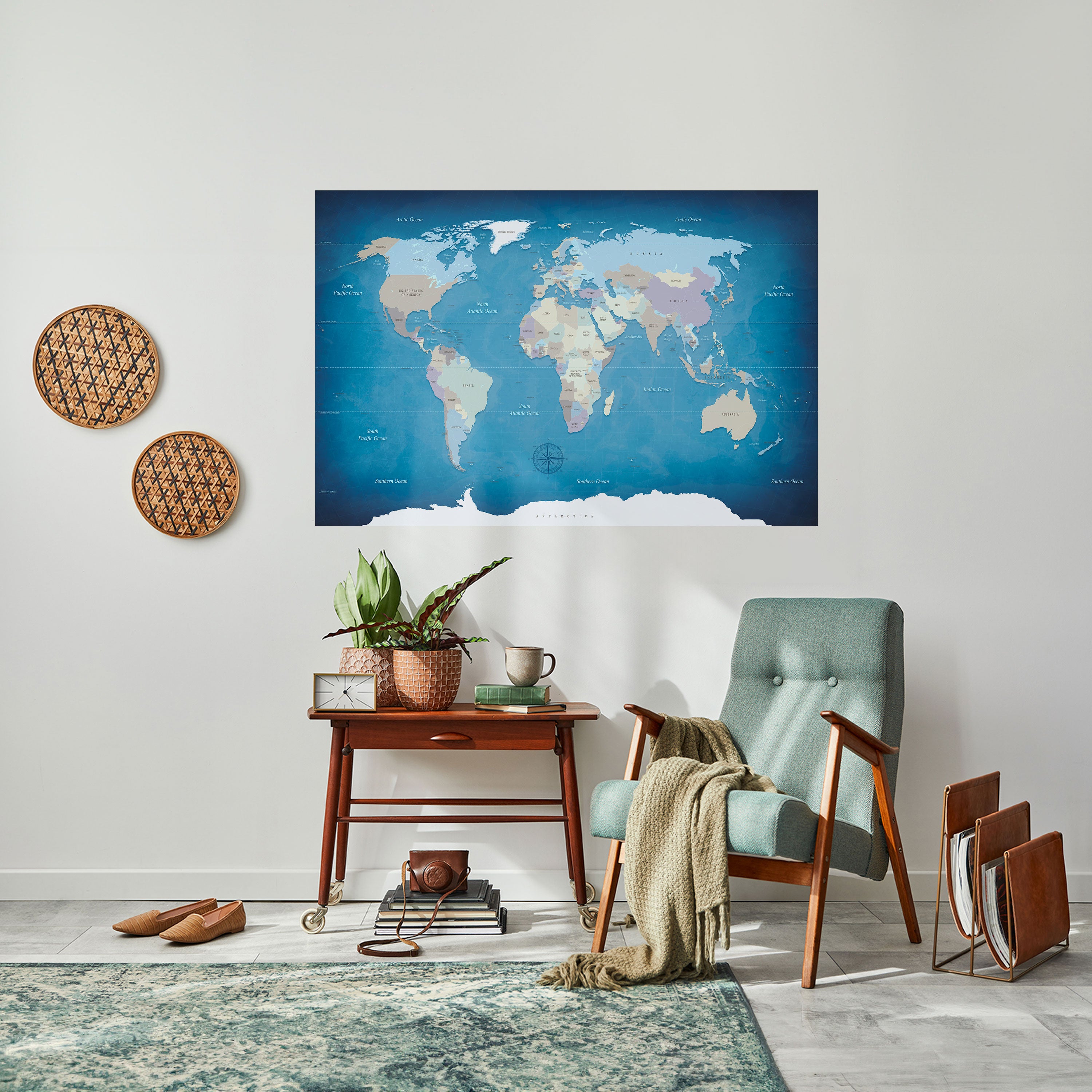 Póster horizontal autoadhesivo MAPA DEL DESCUBRIMIENTO