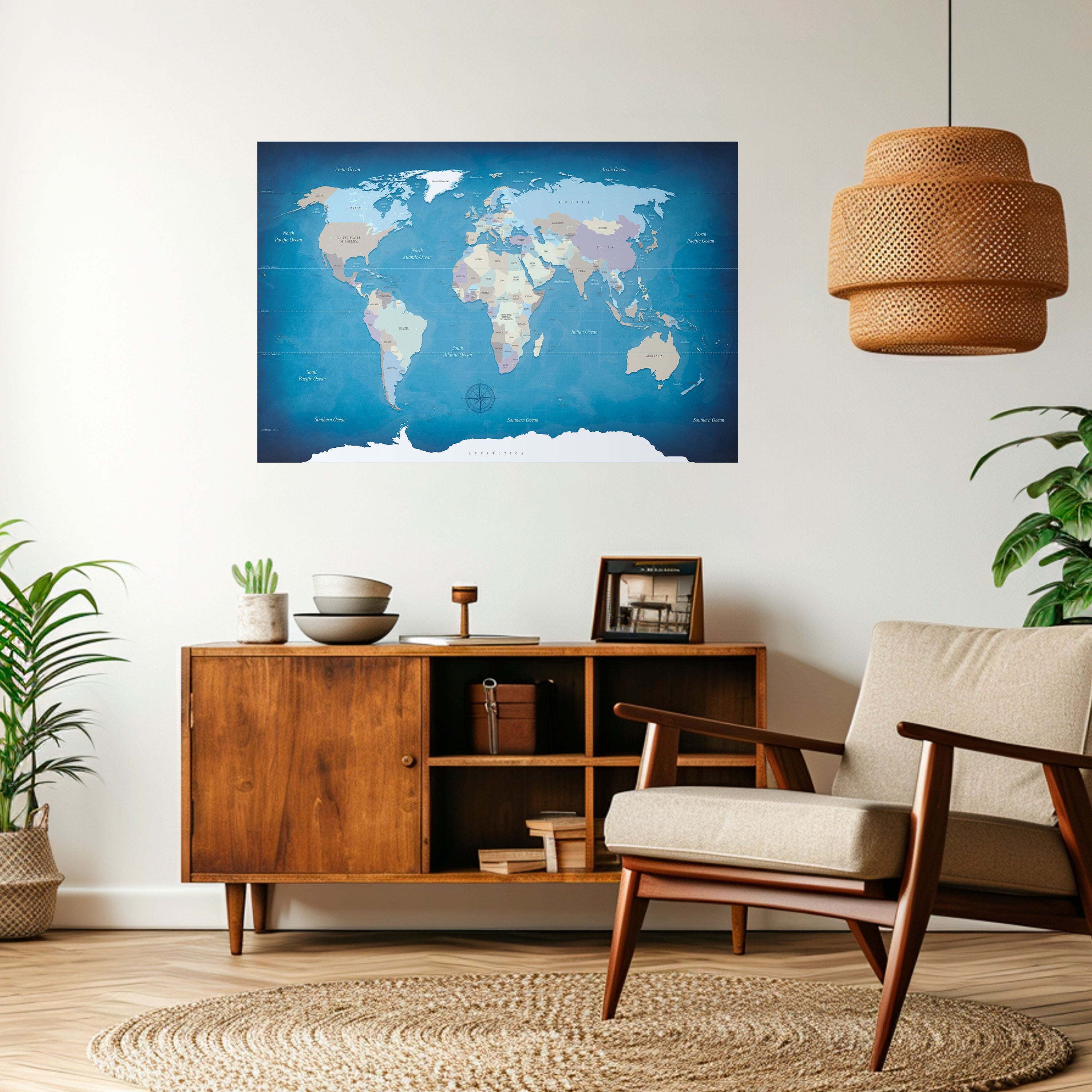 Póster horizontal autoadhesivo MAPA DEL DESCUBRIMIENTO