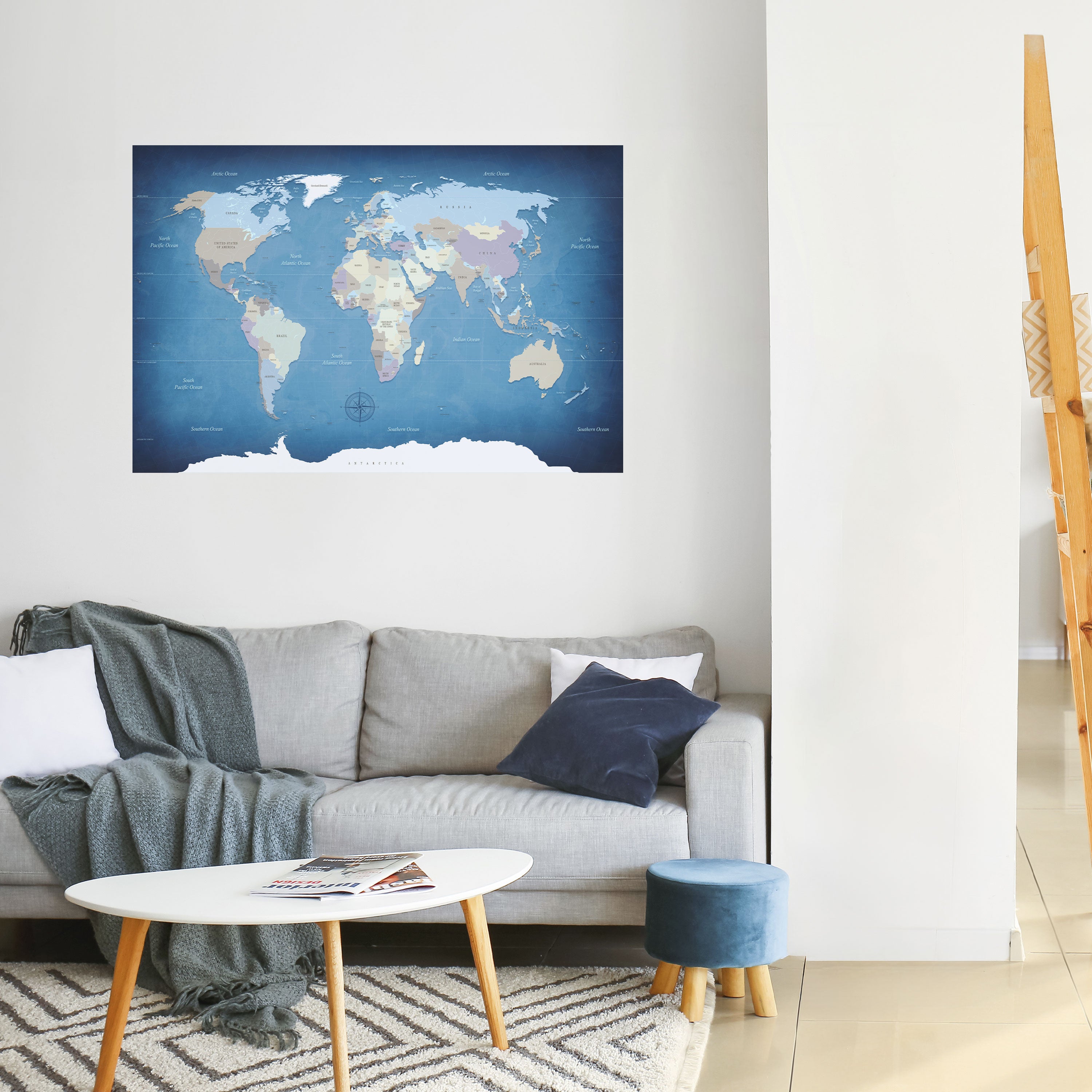 Póster horizontal autoadhesivo MAPA DEL DESCUBRIMIENTO