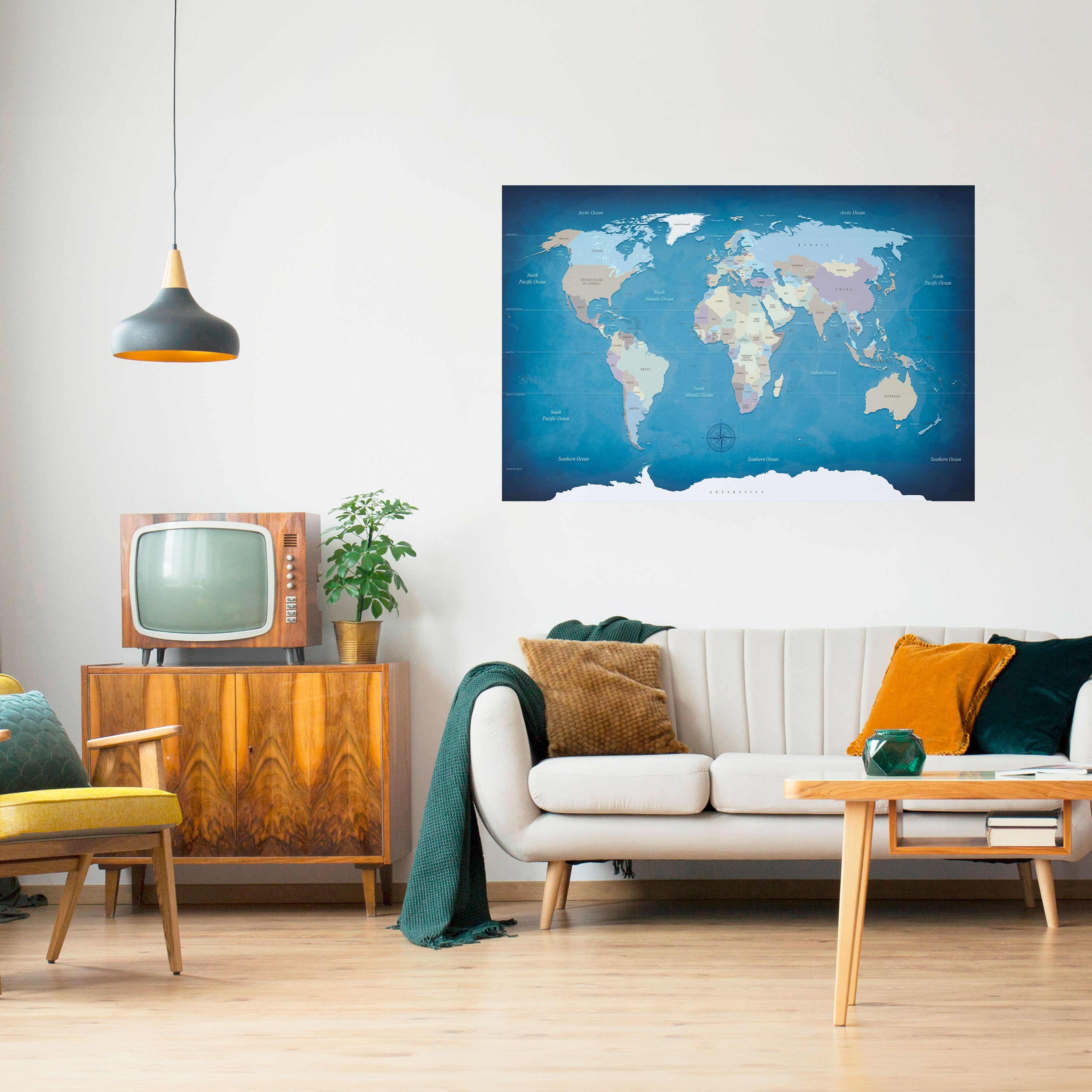 Póster horizontal autoadhesivo MAPA DEL DESCUBRIMIENTO