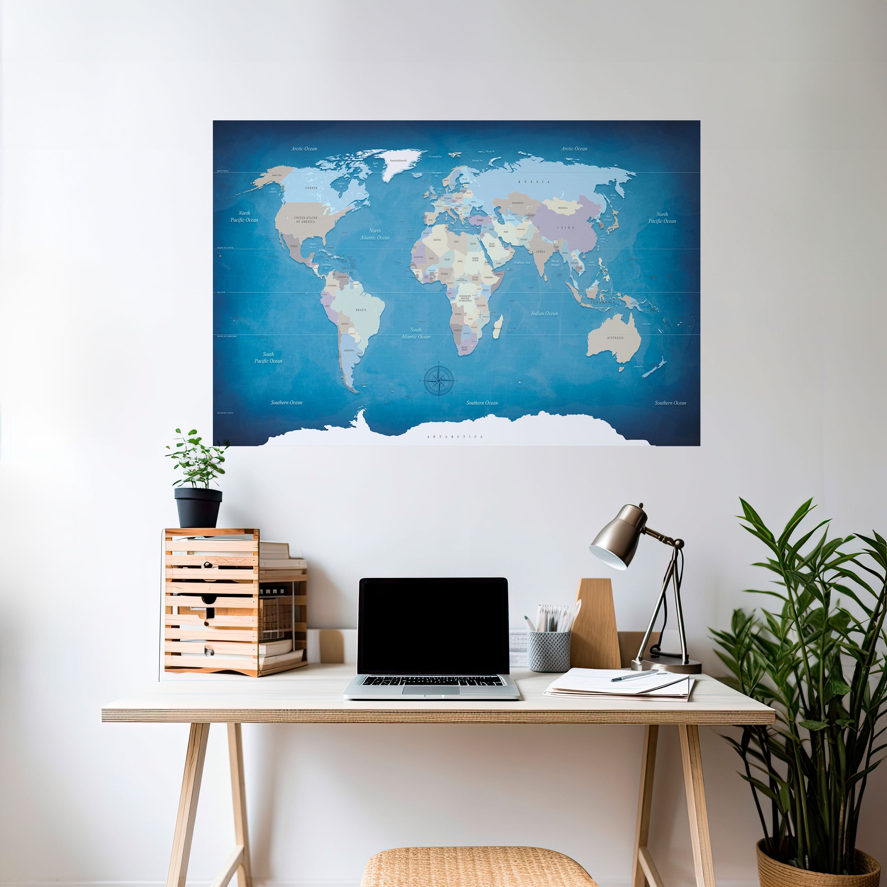Póster horizontal autoadhesivo MAPA DEL DESCUBRIMIENTO