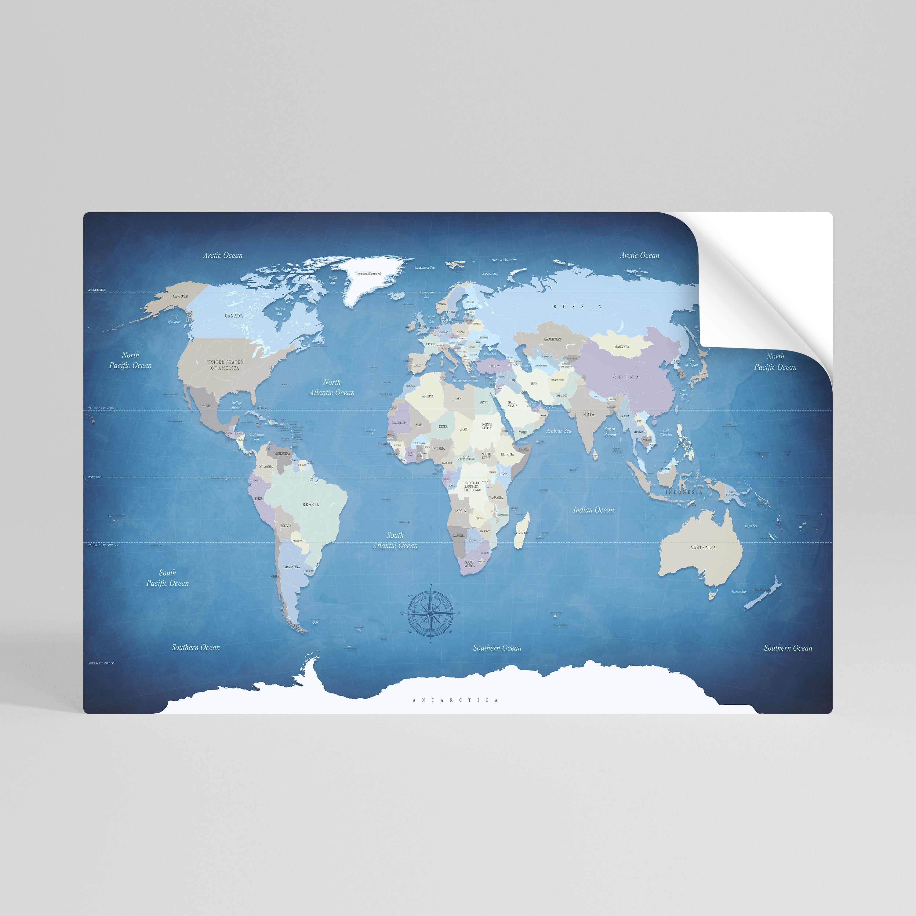 Póster horizontal autoadhesivo MAPA DEL DESCUBRIMIENTO