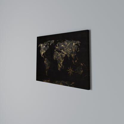 GOLDEN GEOGRAPHY Cuadro en lienzo horizontal
