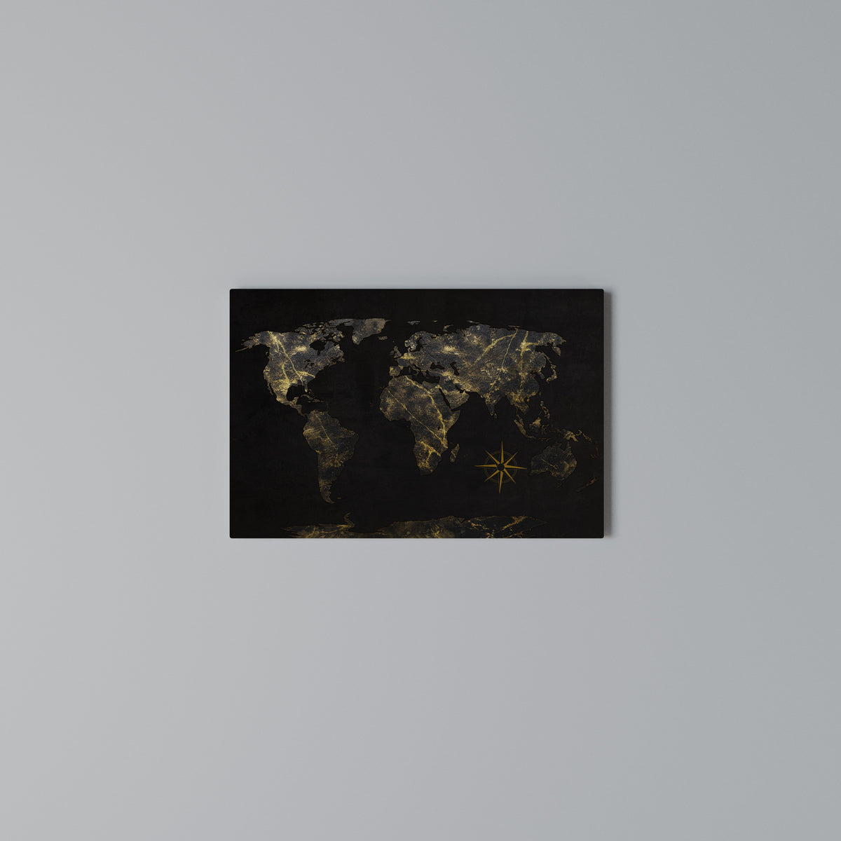 GOLDEN GEOGRAPHY Cuadro en lienzo horizontal