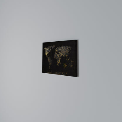 GOLDEN GEOGRAPHY Cuadro en lienzo horizontal