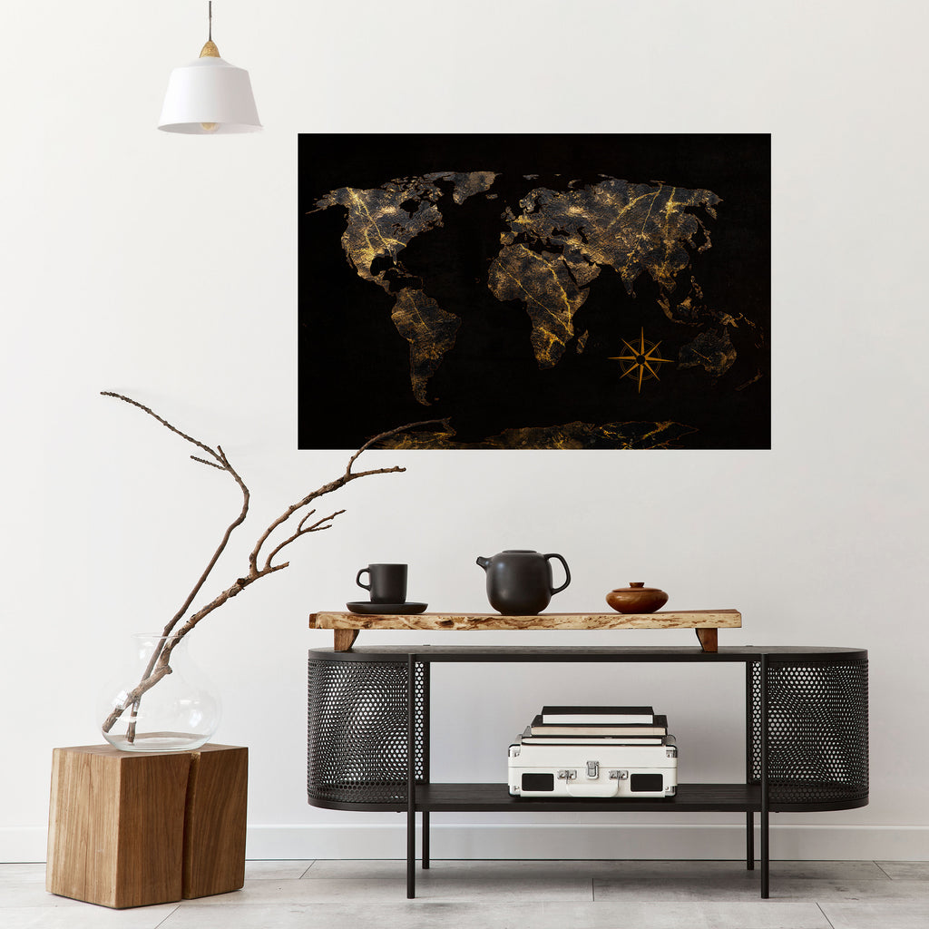 Póster horizontal autoadhesivo de GOLDEN GEOGRAPHY