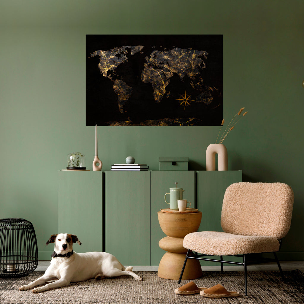 Póster horizontal autoadhesivo de GOLDEN GEOGRAPHY