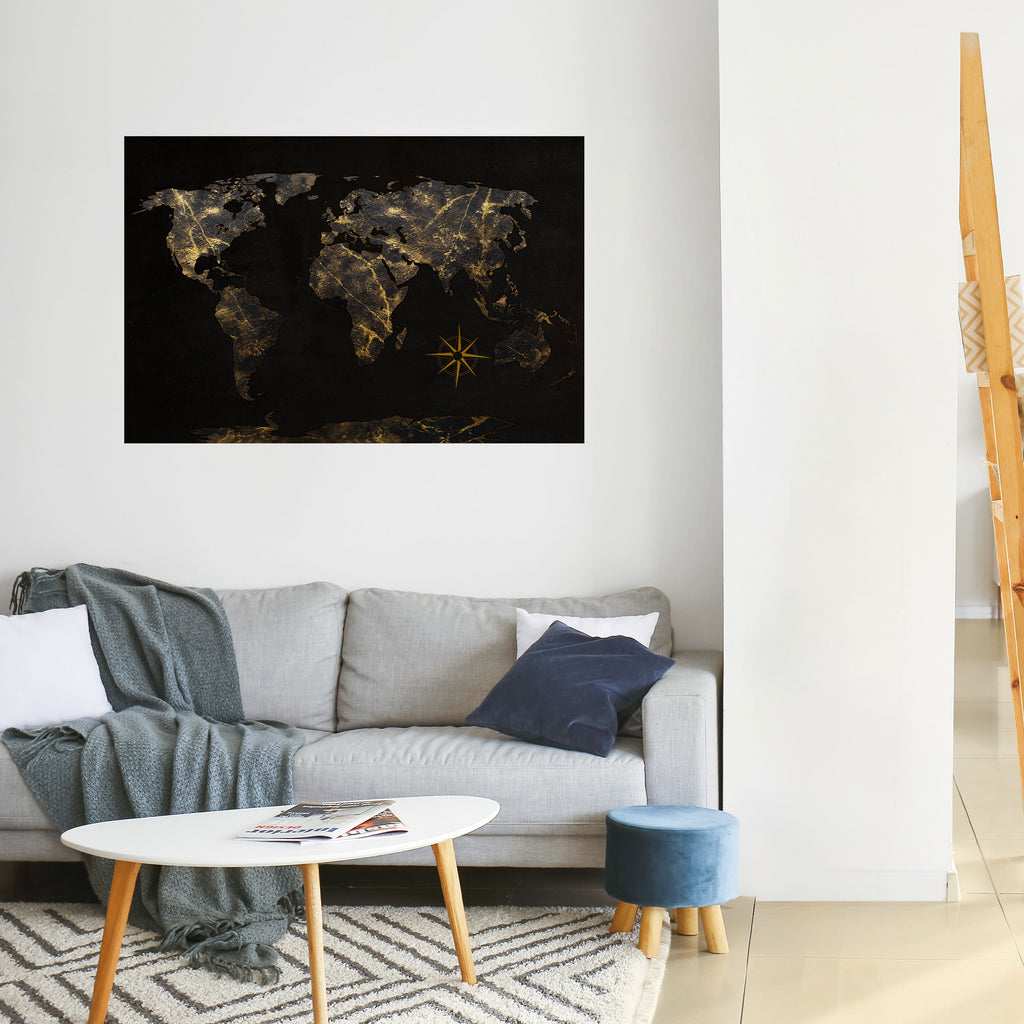 Póster horizontal autoadhesivo de GOLDEN GEOGRAPHY
