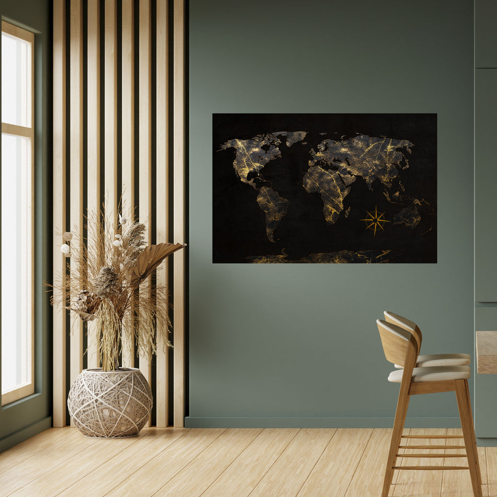 Póster horizontal autoadhesivo de GOLDEN GEOGRAPHY