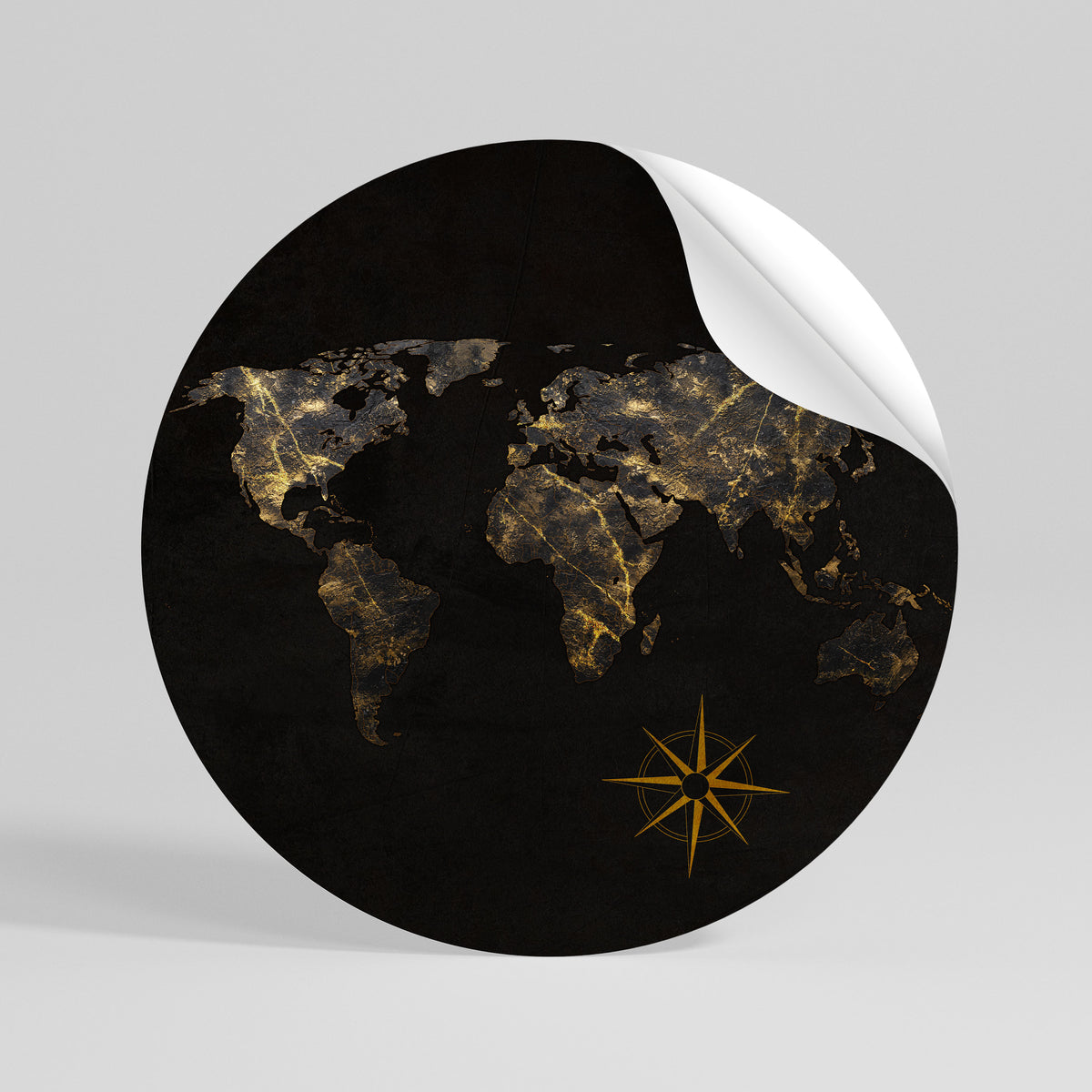 GOLDEN GEOGRAPHY Vinilo adhesivo redondo