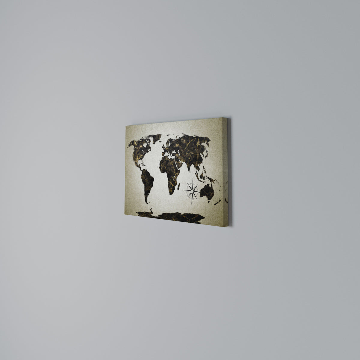 GOLDEN LINES GLOBE Cuadro en lienzo horizontal