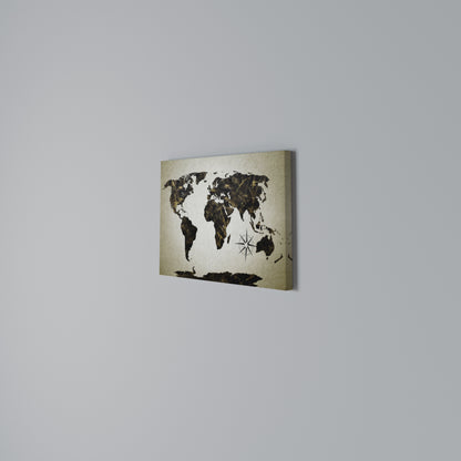GOLDEN LINES GLOBE Cuadro en lienzo horizontal