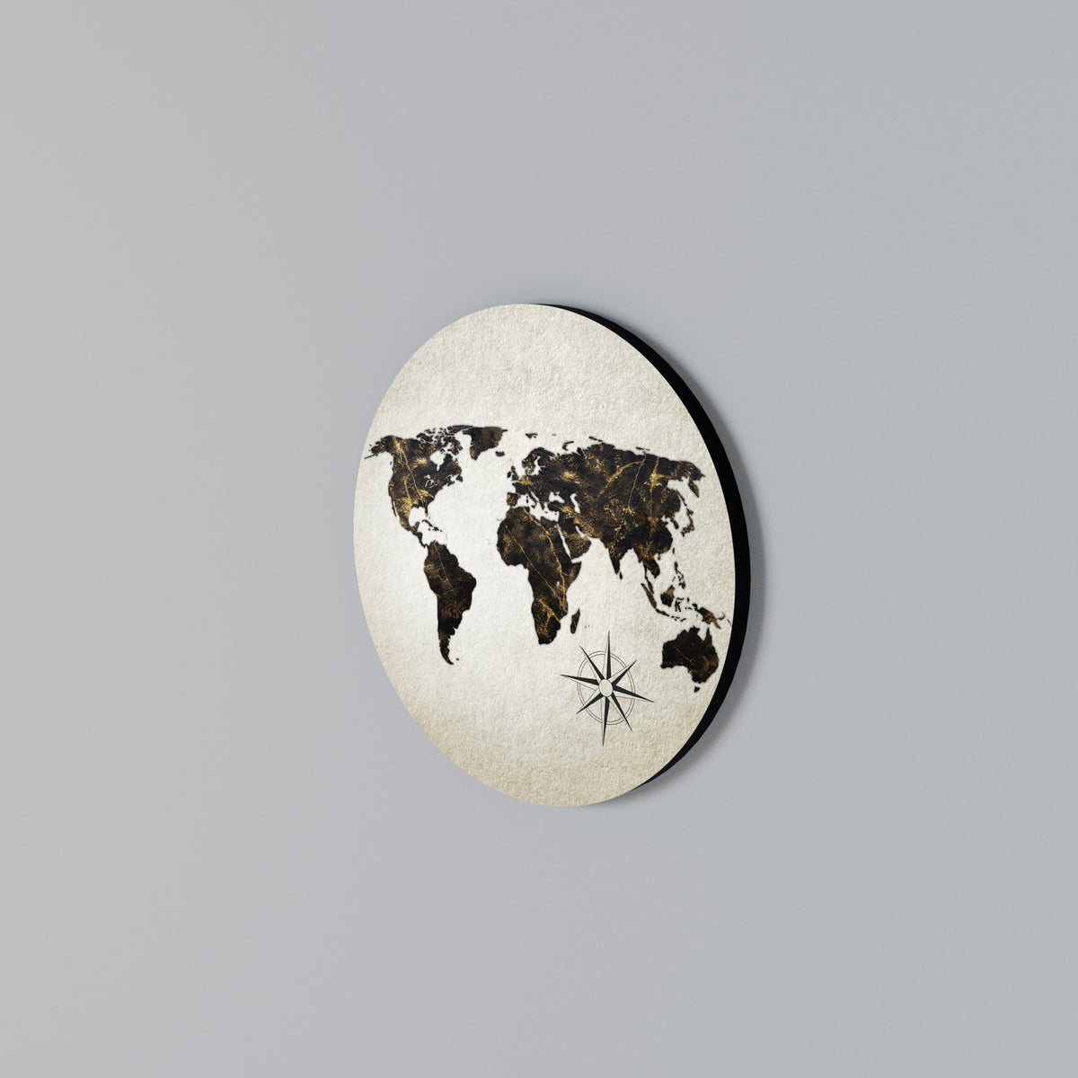 GOLDEN LINES GLOBE Arte de pared redondo