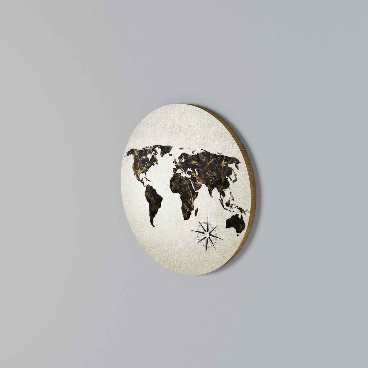 GOLDEN LINES GLOBE Arte de pared redondo