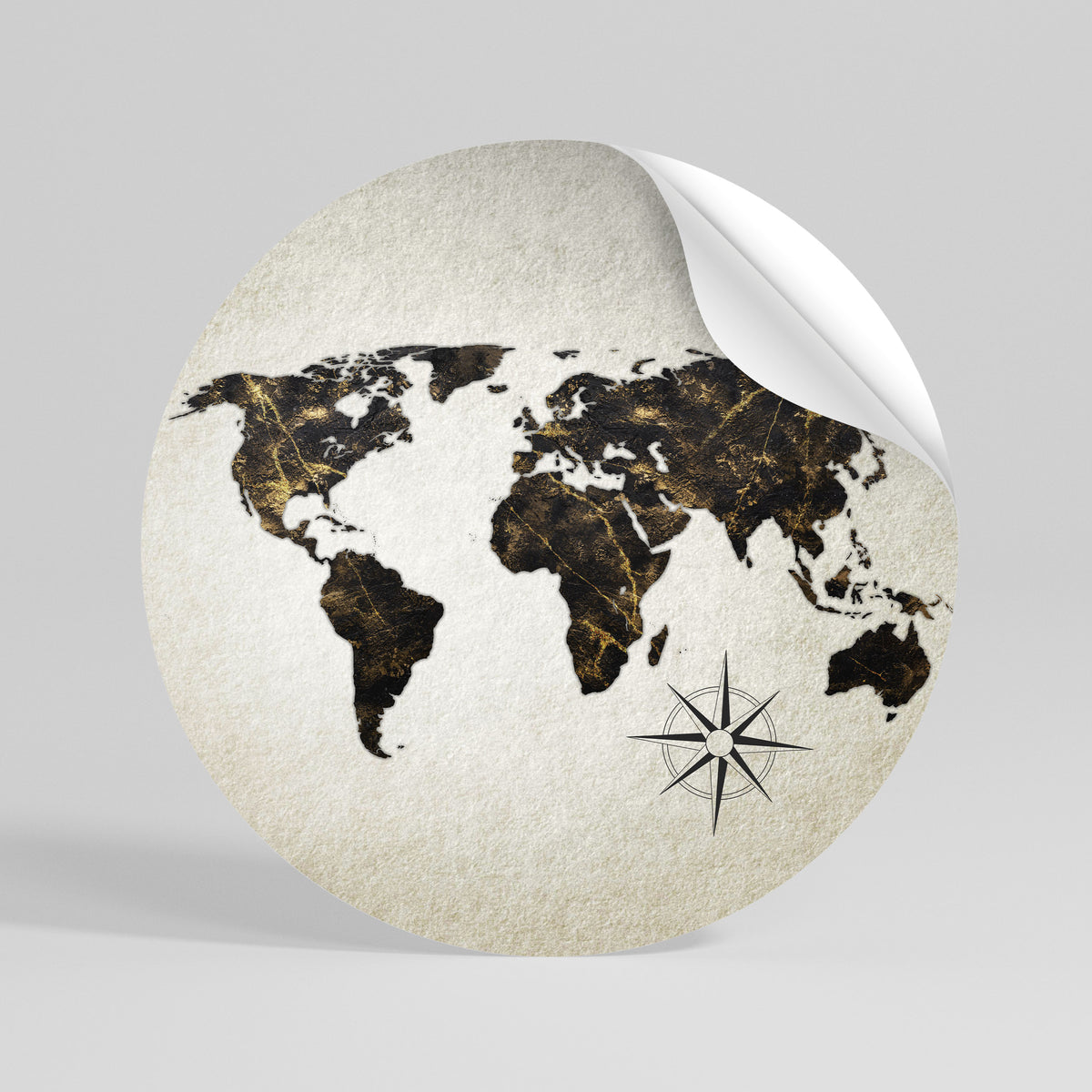 GOLDEN LINES GLOBE Vinilo adhesivo redondo